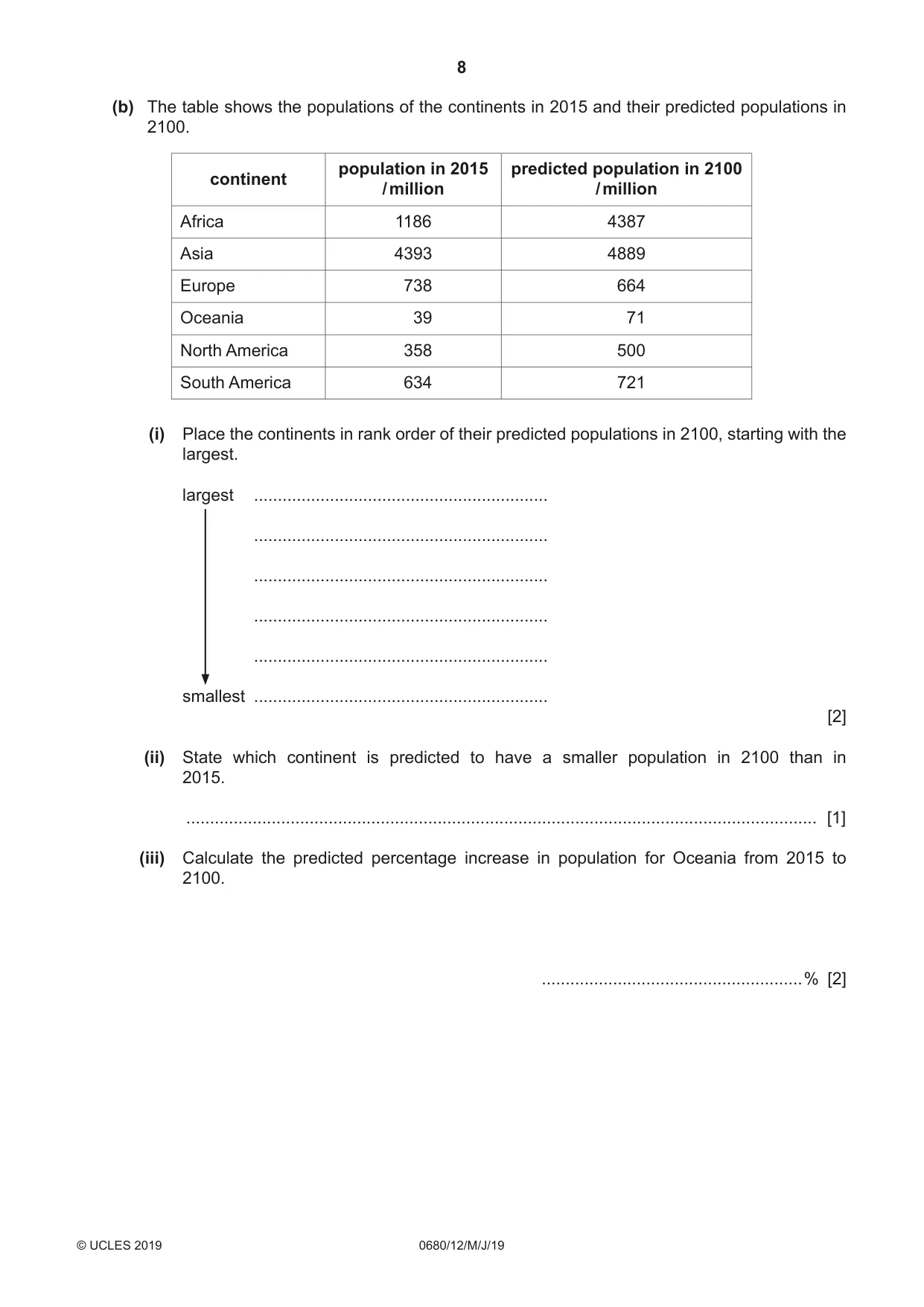 Cambridge IGCSE Environmental Management 0680 2019 May/June Paper 1 · Variant 2 question paper, page 8 of 20