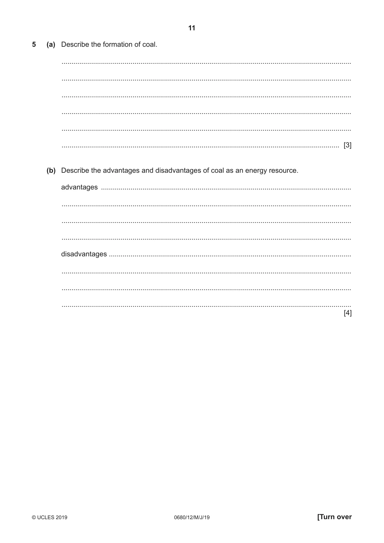 Cambridge IGCSE Environmental Management 0680 2019 May/June Paper 1 · Variant 2 question paper, page 11 of 20