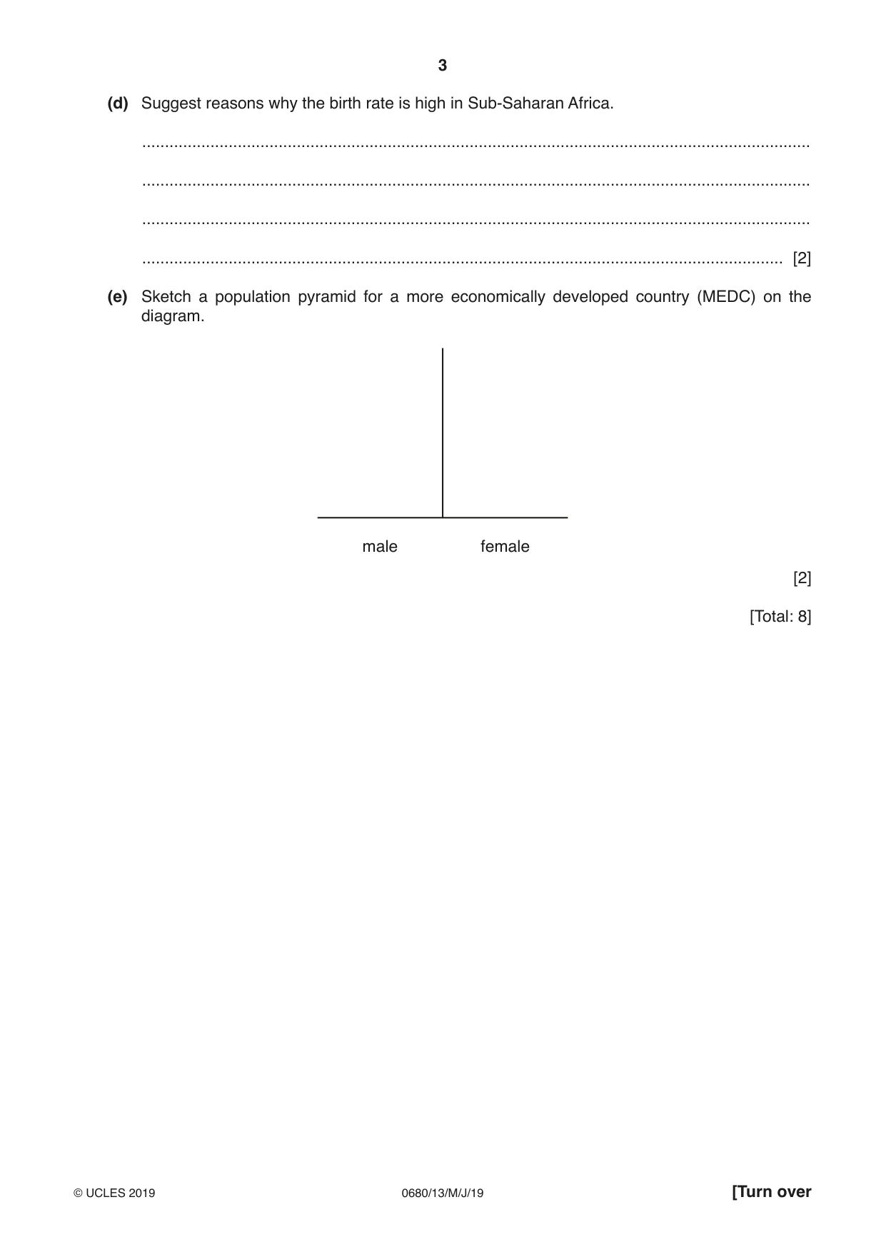 Cambridge IGCSE Environmental Management 0680 2019 May/June Paper 1 · Variant 3 question paper, page 3 of 20