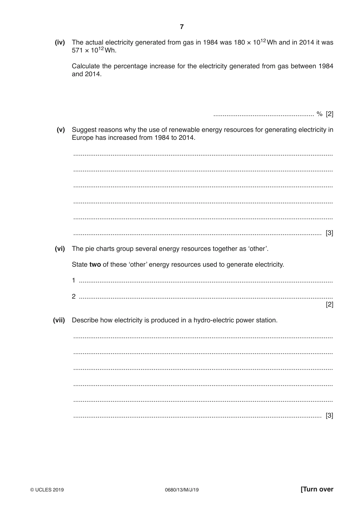 Cambridge IGCSE Environmental Management 0680 2019 May/June Paper 1 · Variant 3 question paper, page 7 of 20