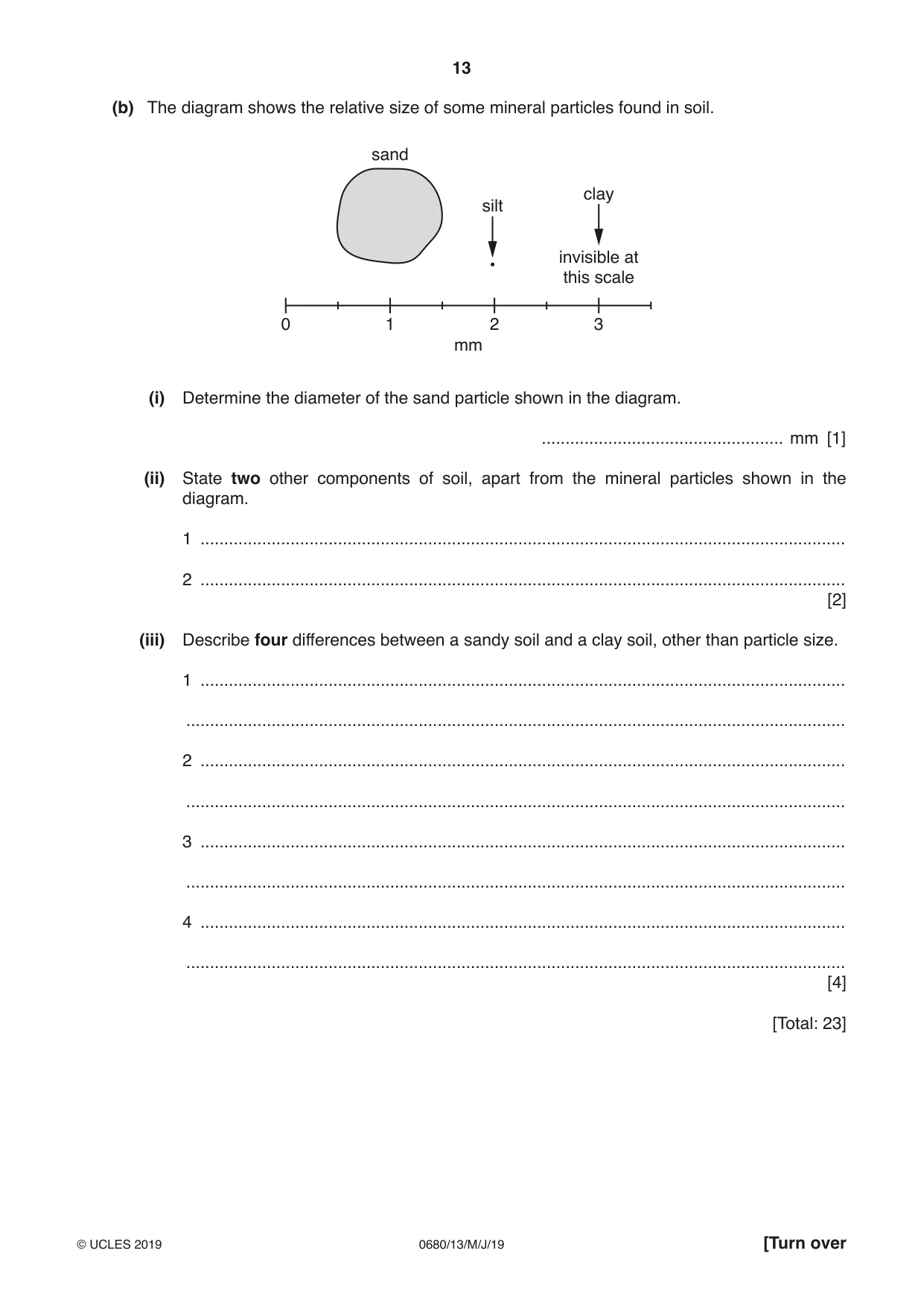 Cambridge IGCSE Environmental Management 0680 2019 May/June Paper 1 · Variant 3 question paper, page 13 of 20