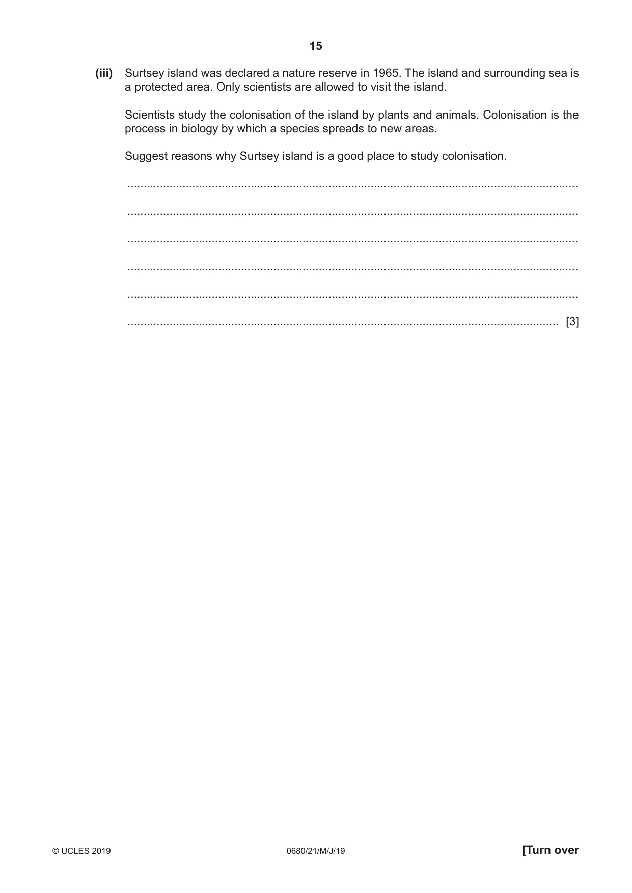 Cambridge IGCSE Environmental Management 0680 2019 May/June Paper 2 · Variant 1 question paper, page 15 of 24
