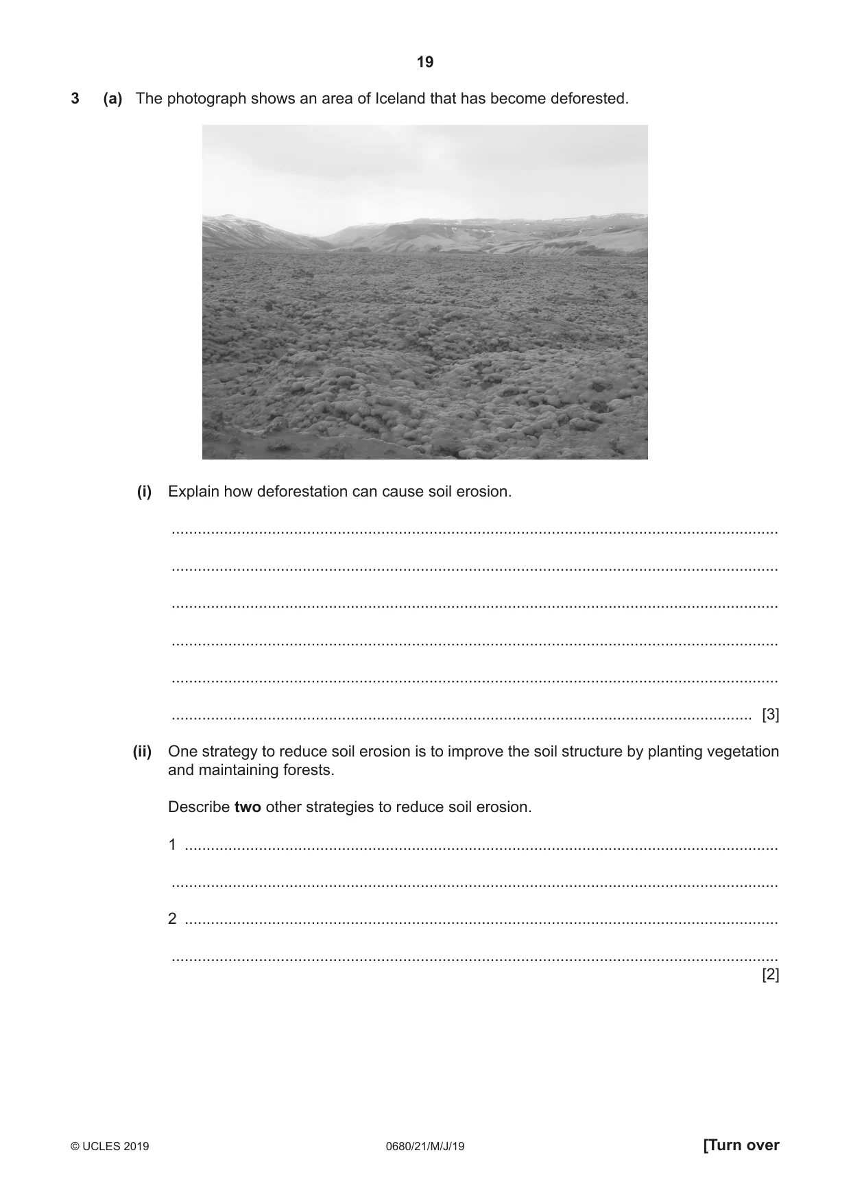 Cambridge IGCSE Environmental Management 0680 2019 May/June Paper 2 · Variant 1 question paper, page 19 of 24