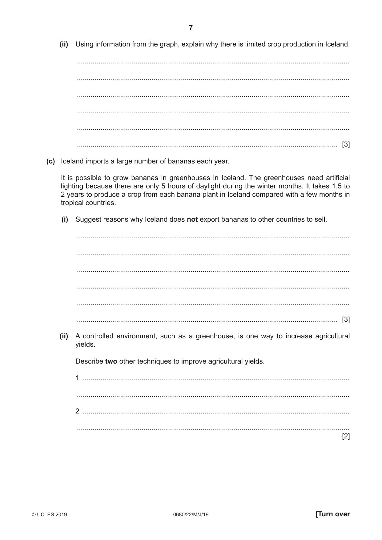 Cambridge IGCSE Environmental Management 0680 2019 May/June Paper 2 · Variant 2 question paper, page 7 of 24