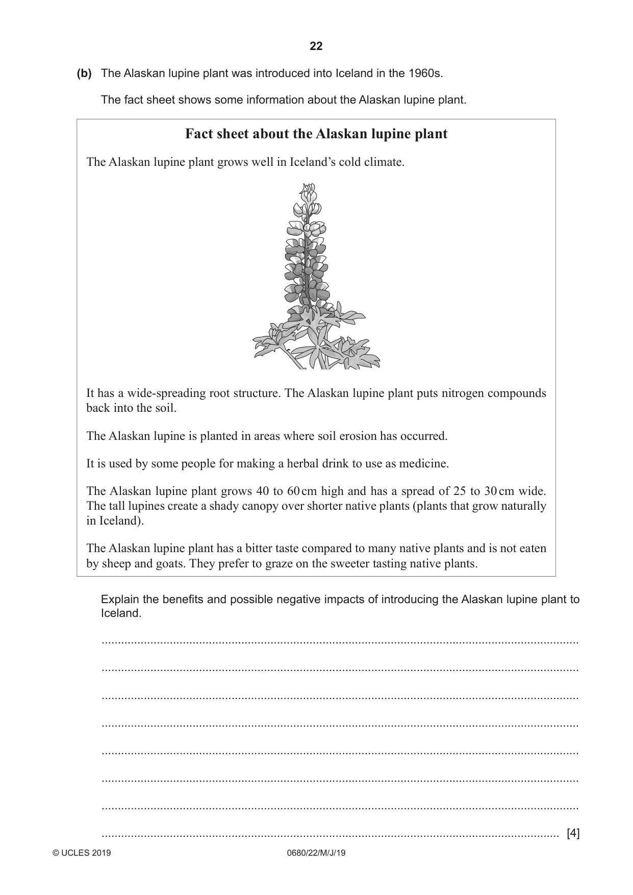 Cambridge IGCSE Environmental Management 0680 2019 May/June Paper 2 · Variant 2 question paper, page 22 of 24