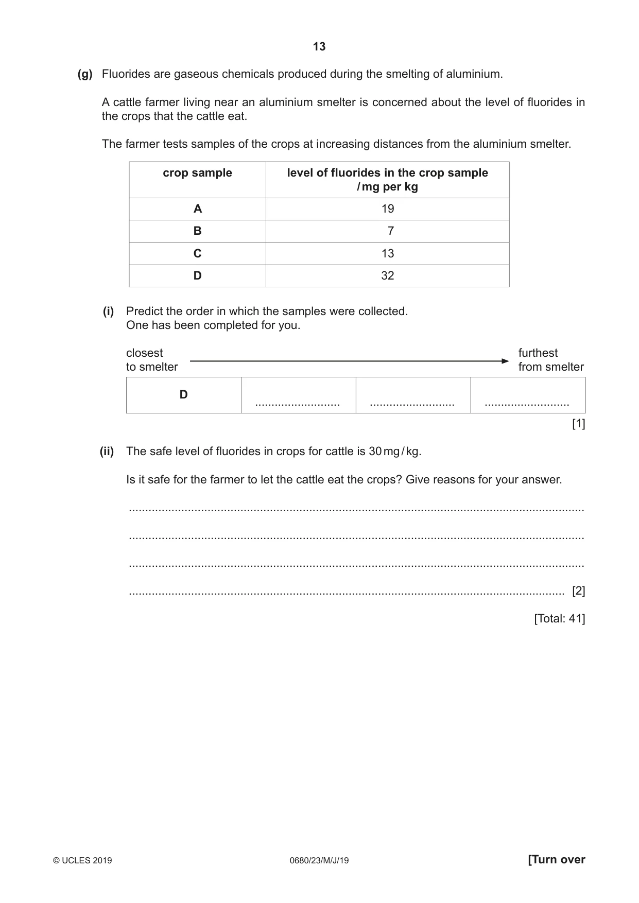 Cambridge IGCSE Environmental Management 0680 2019 May/June Paper 2 · Variant 3 question paper, page 13 of 24