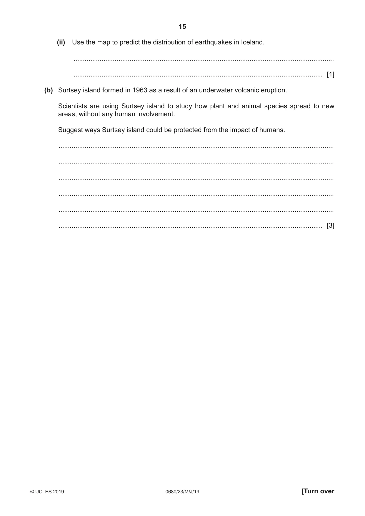Cambridge IGCSE Environmental Management 0680 2019 May/June Paper 2 · Variant 3 question paper, page 15 of 24