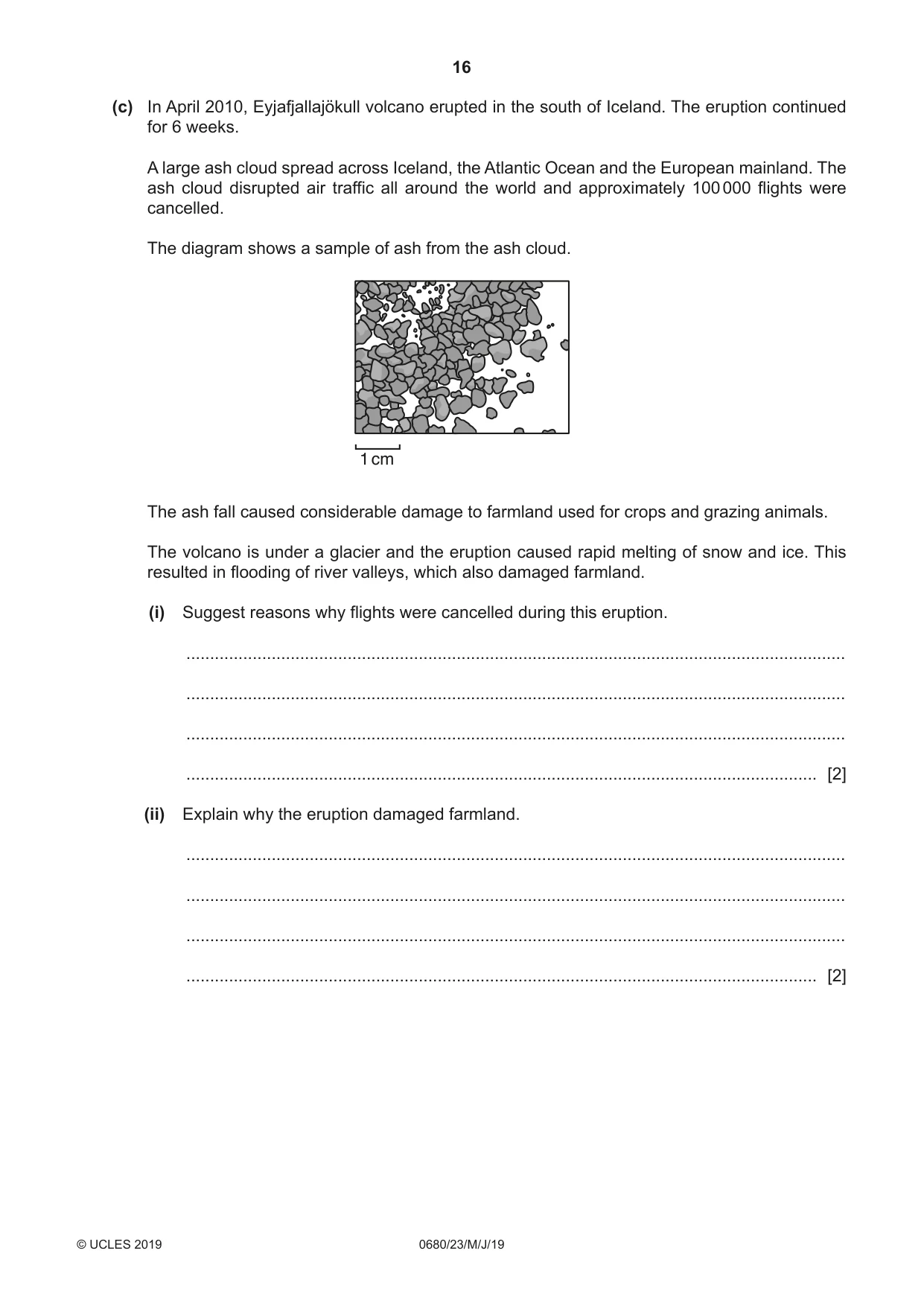 Cambridge IGCSE Environmental Management 0680 2019 May/June Paper 2 · Variant 3 question paper, page 16 of 24