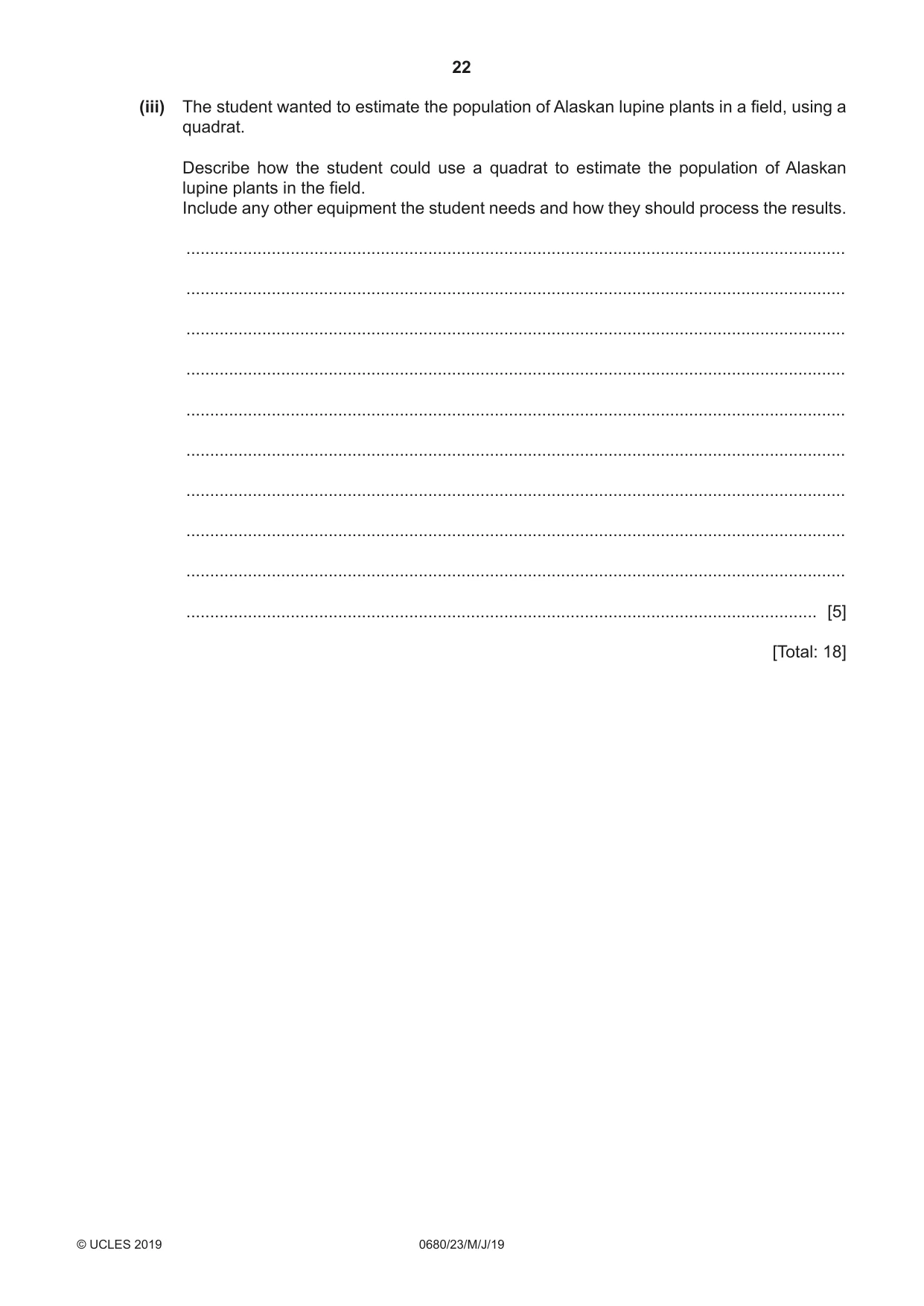 Cambridge IGCSE Environmental Management 0680 2019 May/June Paper 2 · Variant 3 question paper, page 22 of 24