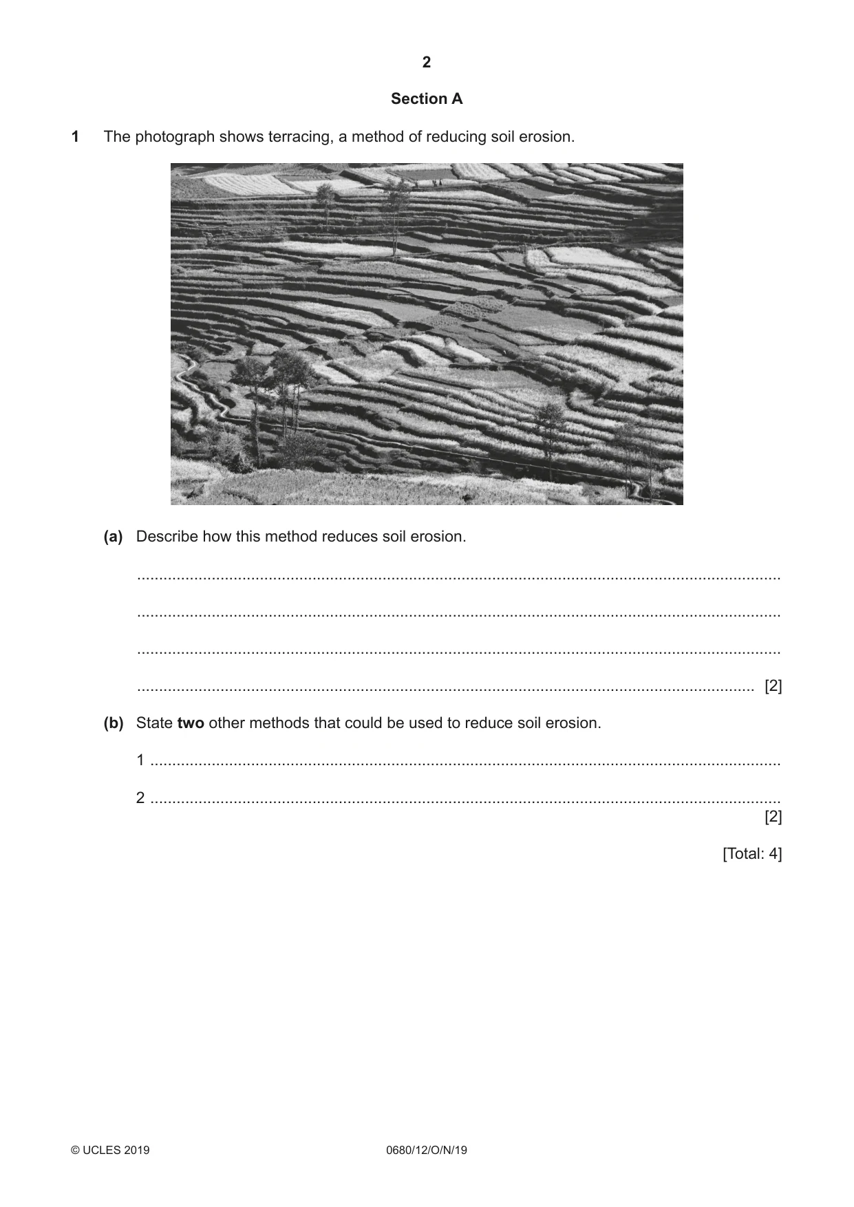 Cambridge IGCSE Environmental Management 0680 2019 Oct/Nov Paper 1 · Variant 2 question paper, page 2 of 20