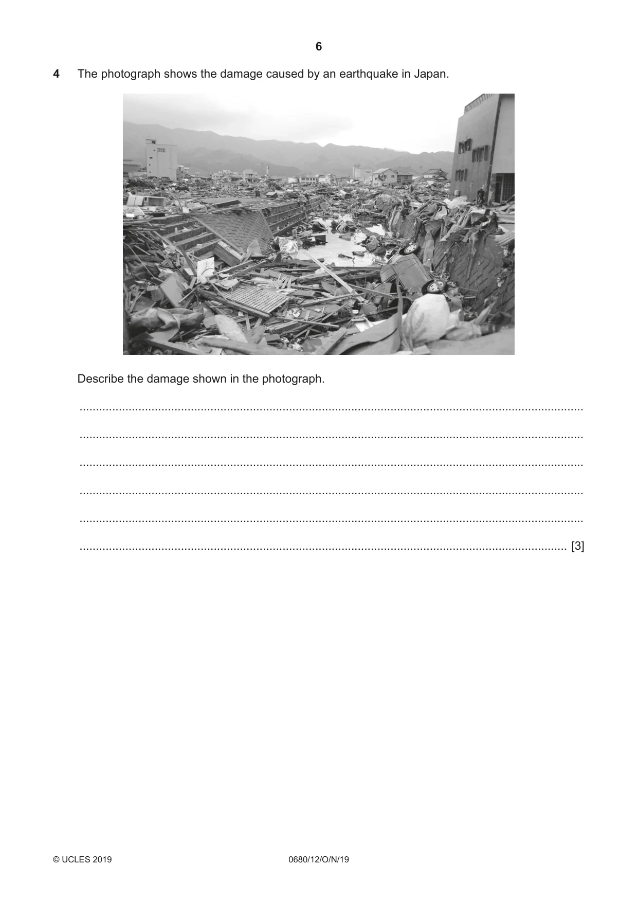 Cambridge IGCSE Environmental Management 0680 2019 Oct/Nov Paper 1 · Variant 2 question paper, page 6 of 20