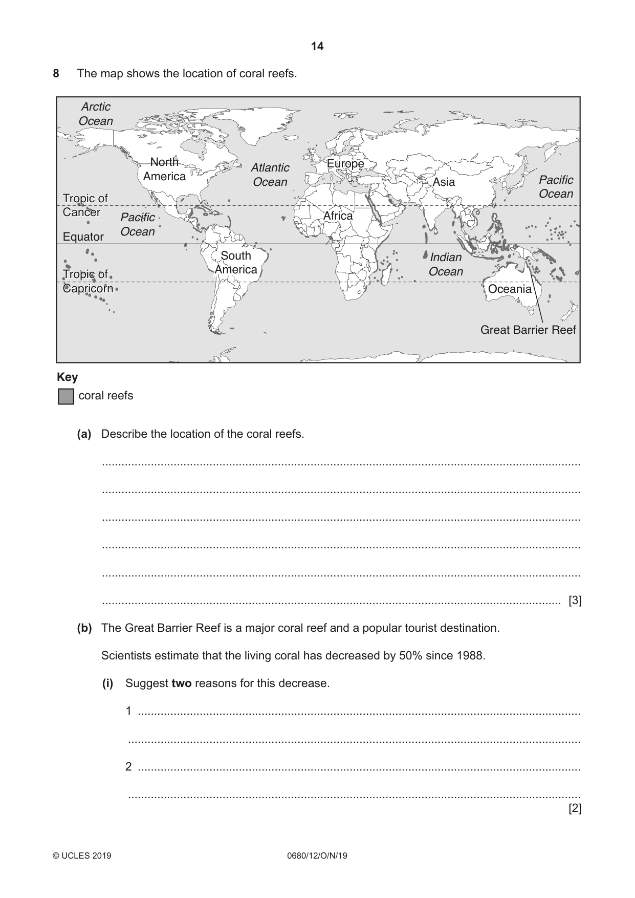 Cambridge IGCSE Environmental Management 0680 2019 Oct/Nov Paper 1 · Variant 2 question paper, page 14 of 20
