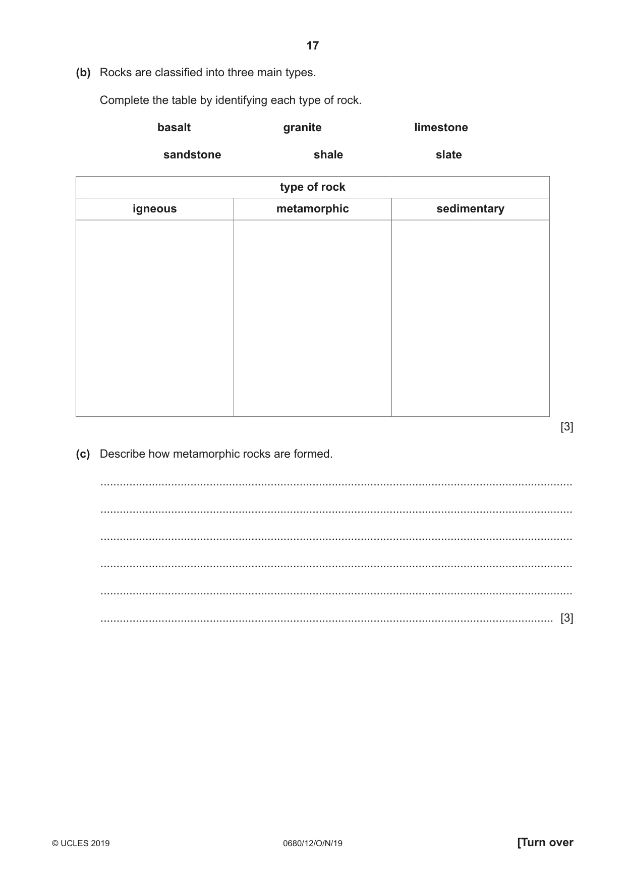Cambridge IGCSE Environmental Management 0680 2019 Oct/Nov Paper 1 · Variant 2 question paper, page 17 of 20