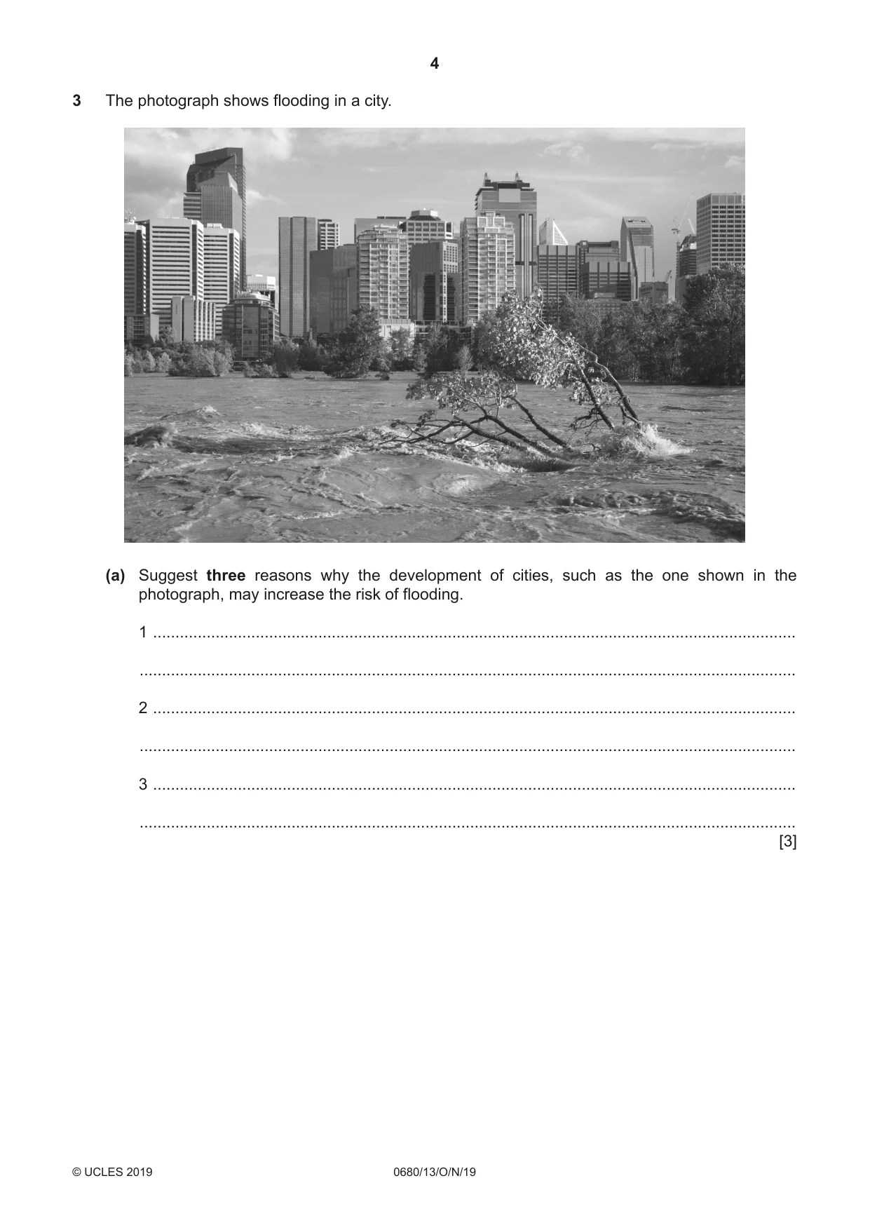 Cambridge IGCSE Environmental Management 0680 2019 Oct/Nov Paper 1 · Variant 3 question paper, page 4 of 20