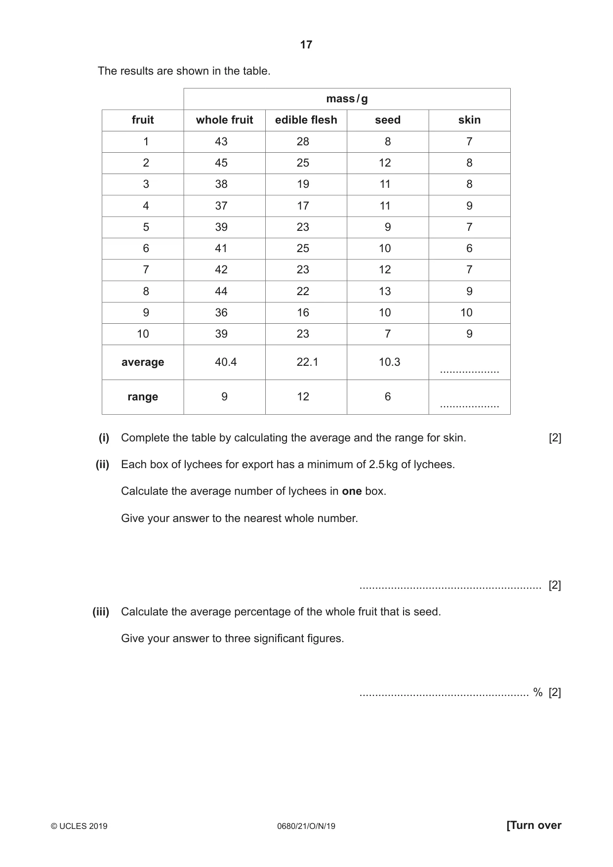 Cambridge IGCSE Environmental Management 0680 2019 Oct/Nov Paper 2 · Variant 1 question paper, page 17 of 24