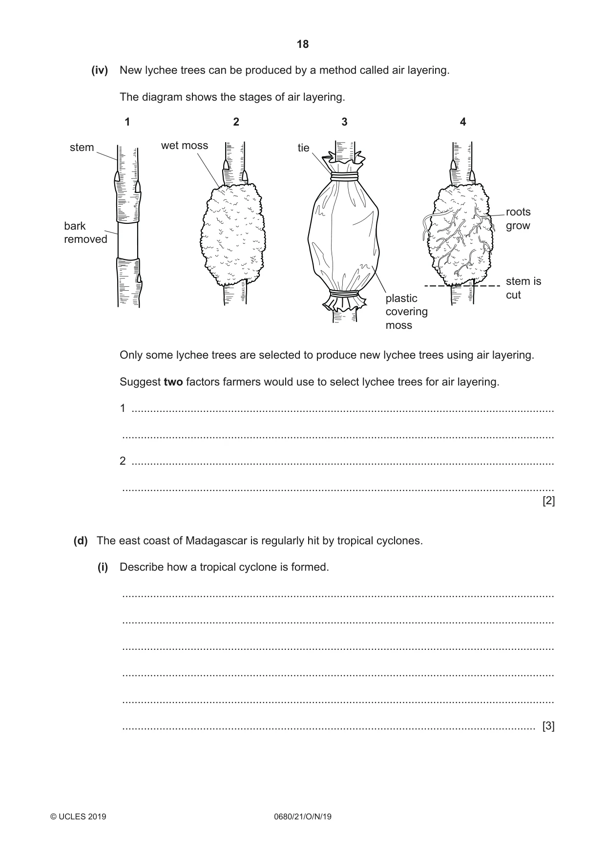 Cambridge IGCSE Environmental Management 0680 2019 Oct/Nov Paper 2 · Variant 1 question paper, page 18 of 24