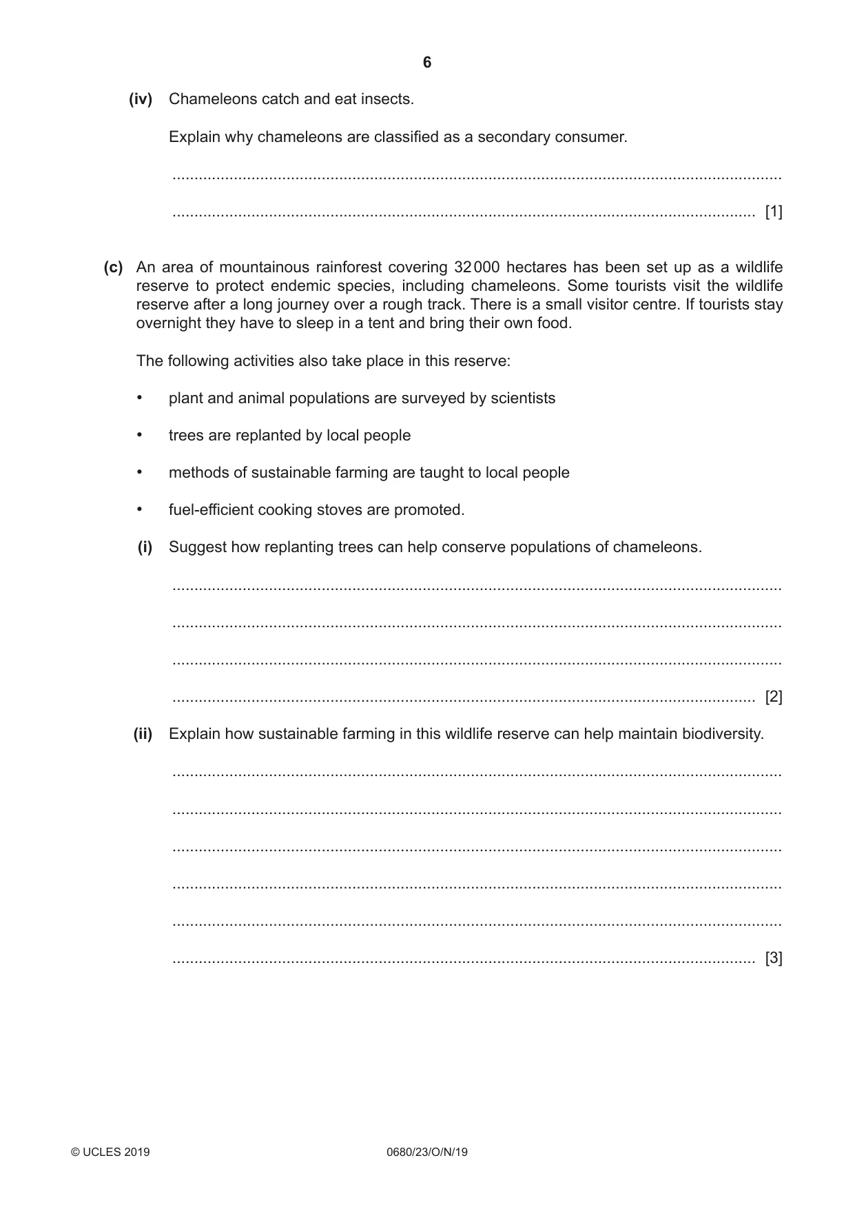 Cambridge IGCSE Environmental Management 0680 2019 Oct/Nov Paper 2 · Variant 3 question paper, page 6 of 24