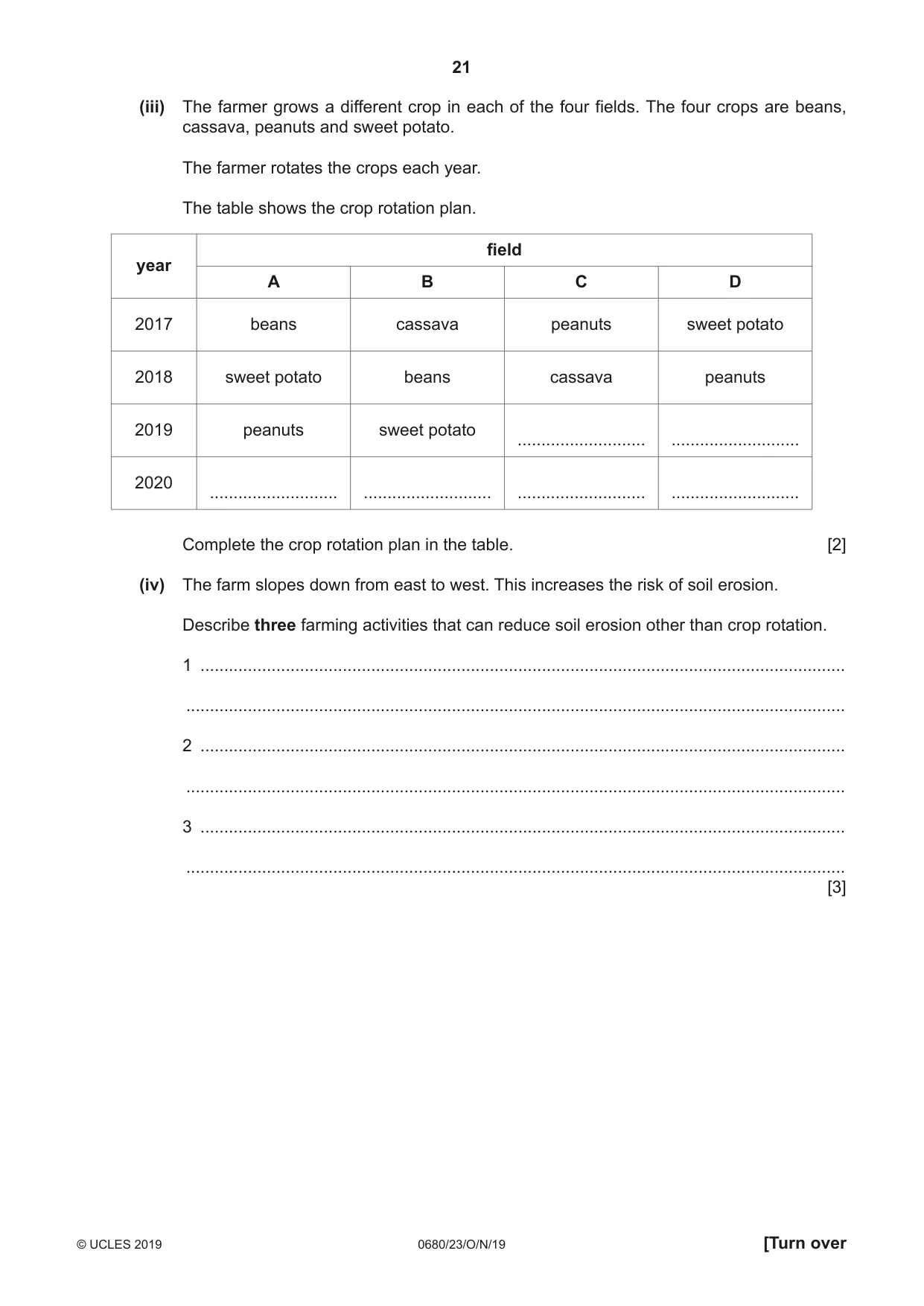 Cambridge IGCSE Environmental Management 0680 2019 Oct/Nov Paper 2 · Variant 3 question paper, page 21 of 24