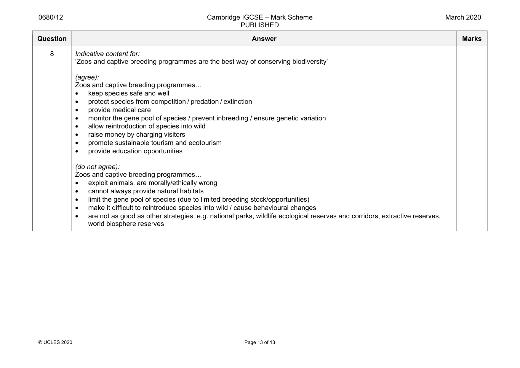 Mark scheme, page 13 of 13
