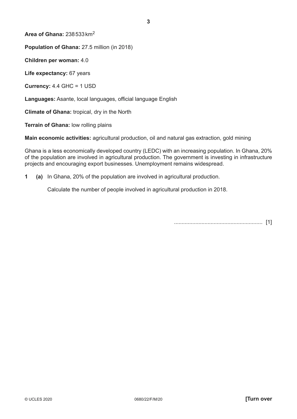 Cambridge IGCSE Environmental Management 0680 2020 Feb/March Paper 2 · Variant 2 question paper, page 3 of 20