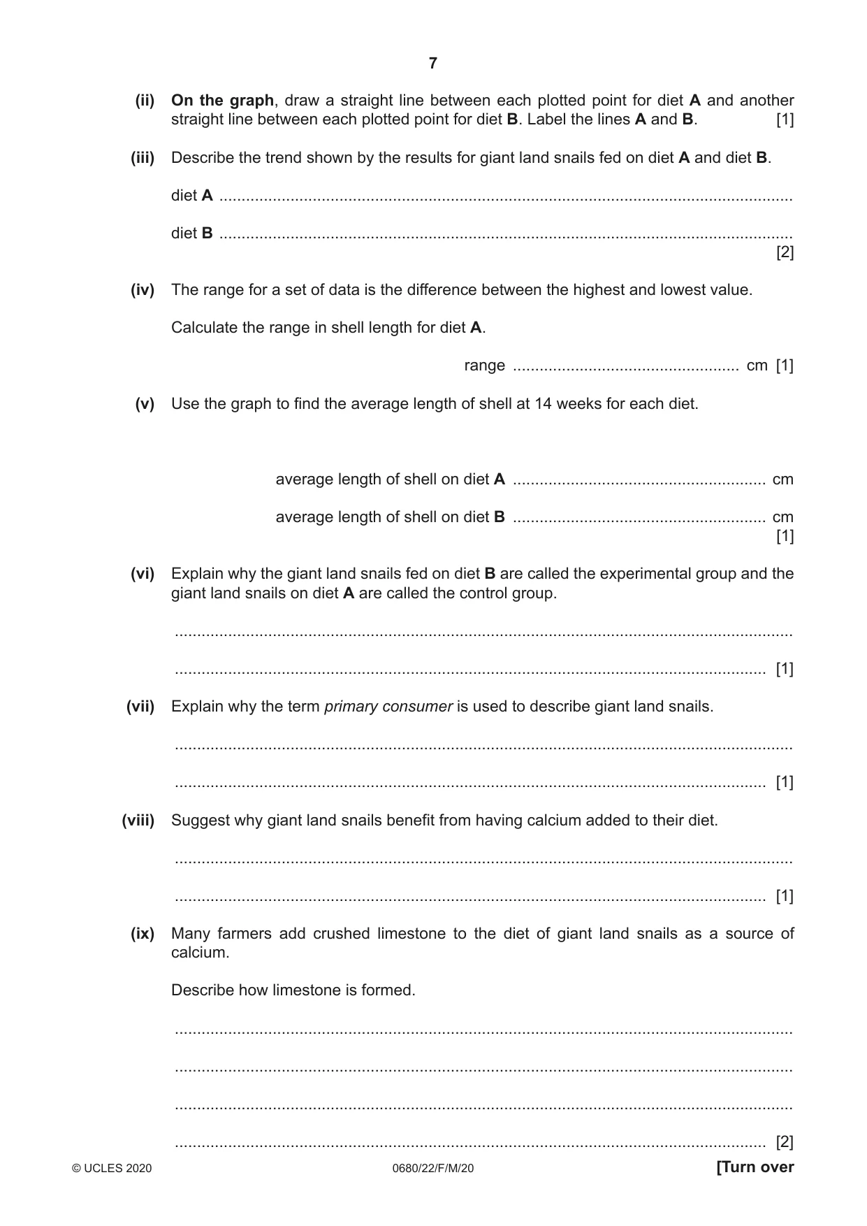 Cambridge IGCSE Environmental Management 0680 2020 Feb/March Paper 2 · Variant 2 question paper, page 7 of 20