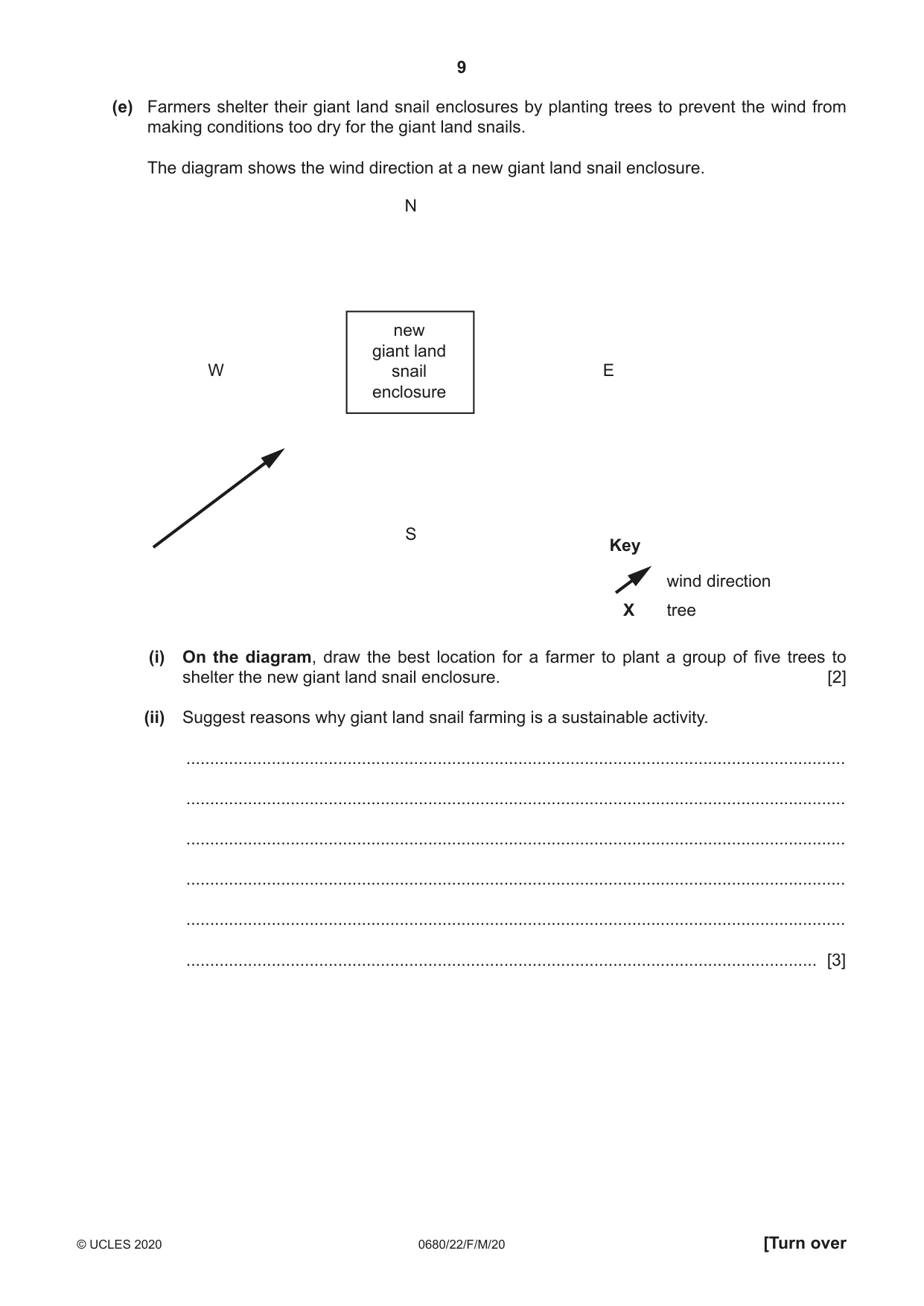 Cambridge IGCSE Environmental Management 0680 2020 Feb/March Paper 2 · Variant 2 question paper, page 9 of 20