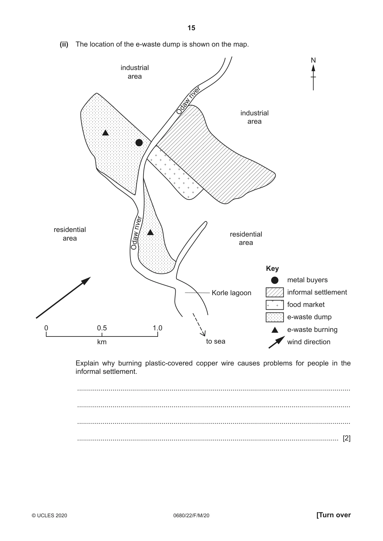 Cambridge IGCSE Environmental Management 0680 2020 Feb/March Paper 2 · Variant 2 question paper, page 15 of 20