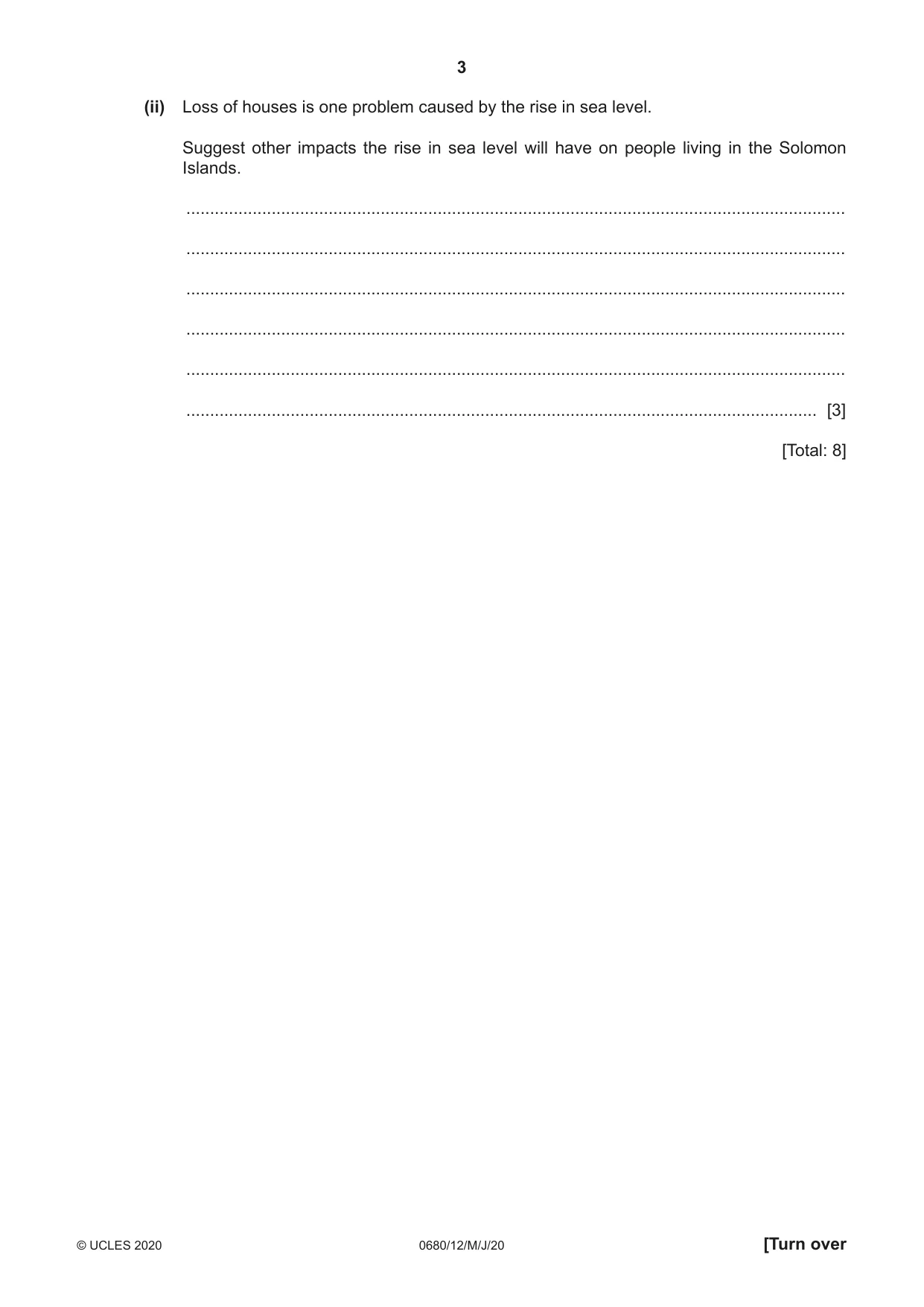 Cambridge IGCSE Environmental Management 0680 2020 May/June Paper 1 · Variant 2 question paper, page 3 of 20