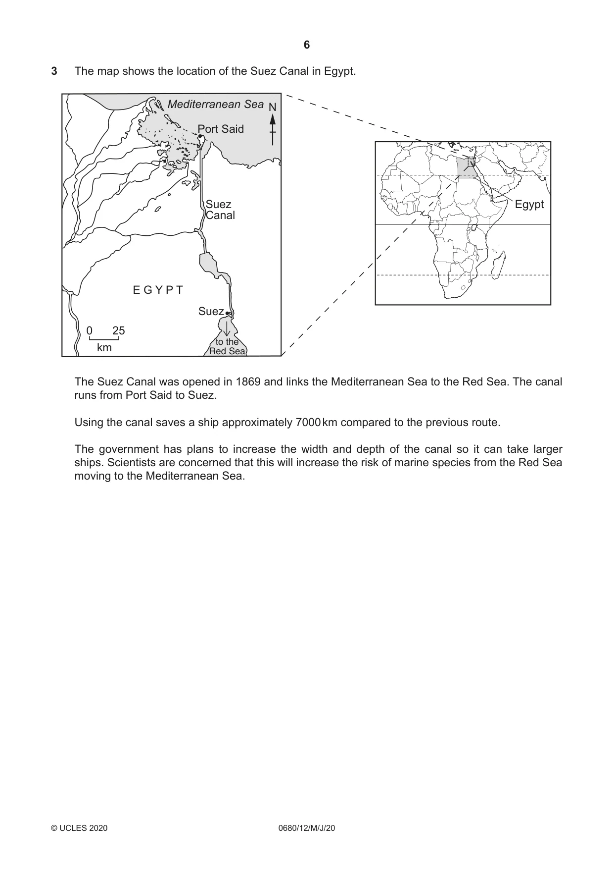 Cambridge IGCSE Environmental Management 0680 2020 May/June Paper 1 · Variant 2 question paper, page 6 of 20
