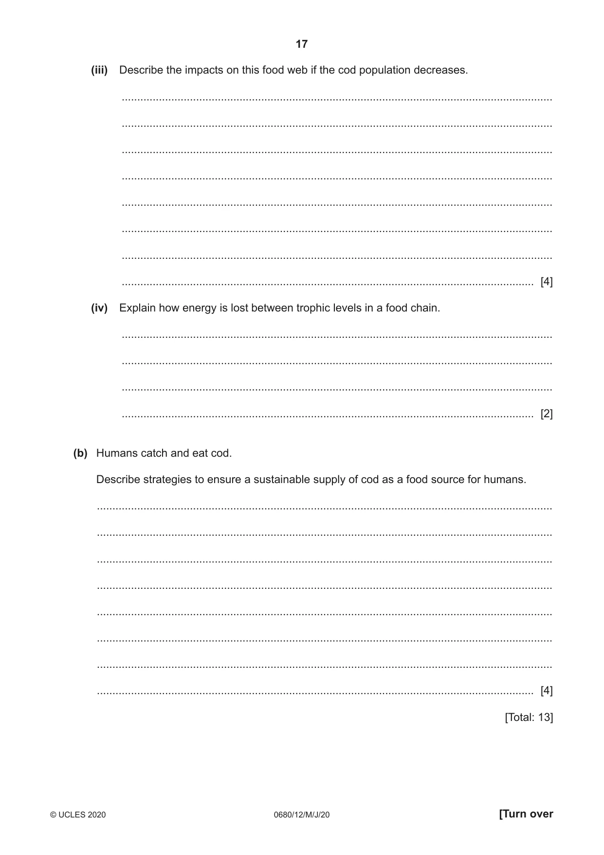 Cambridge IGCSE Environmental Management 0680 2020 May/June Paper 1 · Variant 2 question paper, page 17 of 20