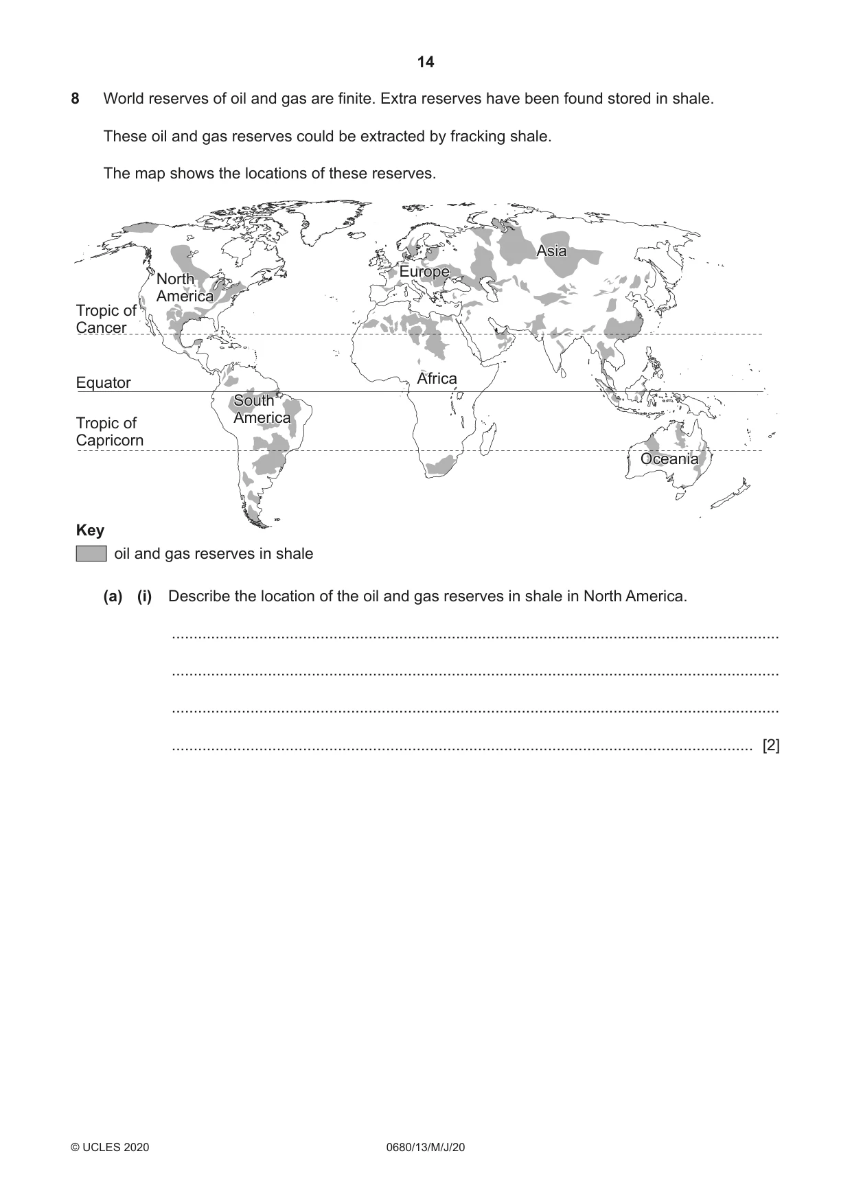 Cambridge IGCSE Environmental Management 0680 2020 May/June Paper 1 · Variant 3 question paper, page 14 of 20