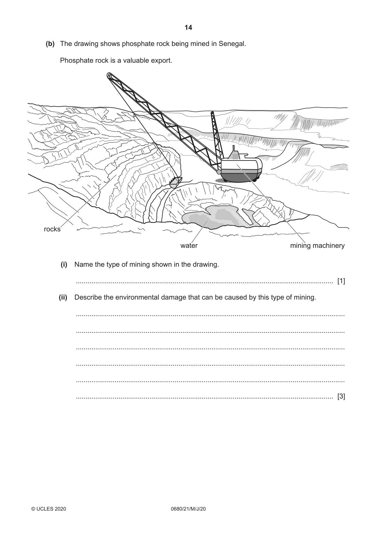 Cambridge IGCSE Environmental Management 0680 2020 May/June Paper 2 · Variant 1 question paper, page 14 of 24