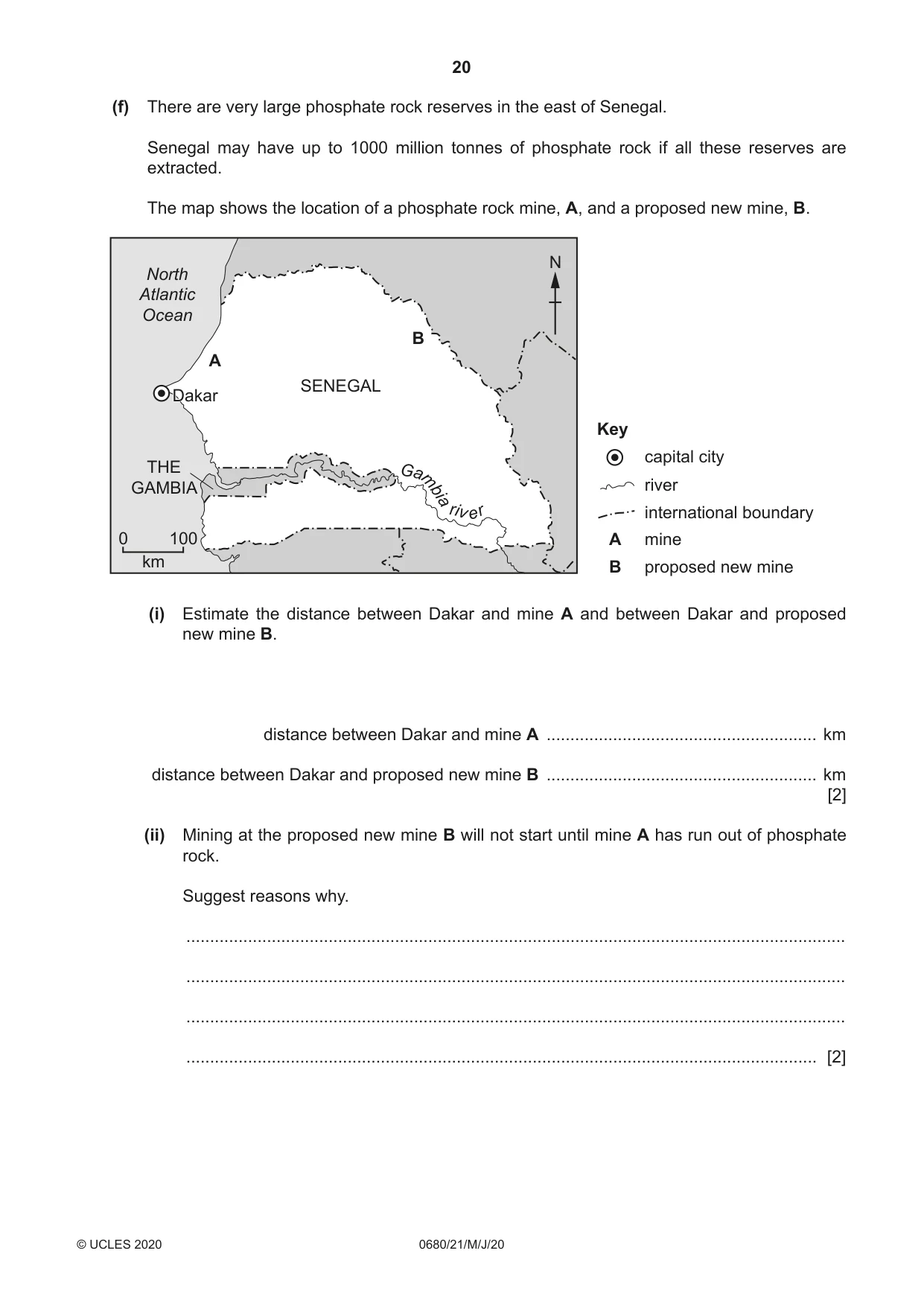 Cambridge IGCSE Environmental Management 0680 2020 May/June Paper 2 · Variant 1 question paper, page 20 of 24