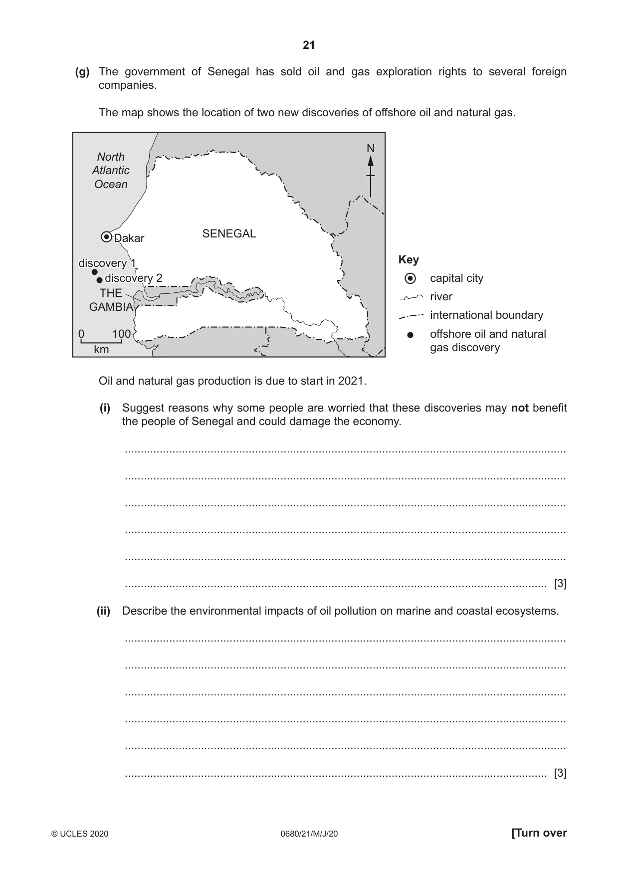 Cambridge IGCSE Environmental Management 0680 2020 May/June Paper 2 · Variant 1 question paper, page 21 of 24