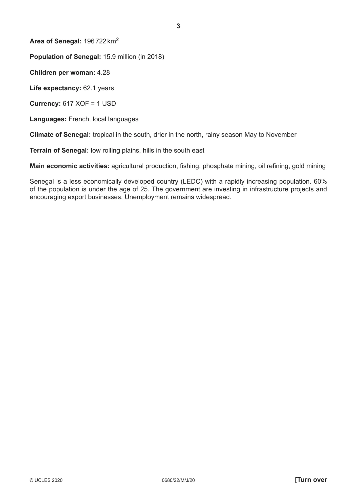 Cambridge IGCSE Environmental Management 0680 2020 May/June Paper 2 · Variant 2 question paper, page 3 of 20
