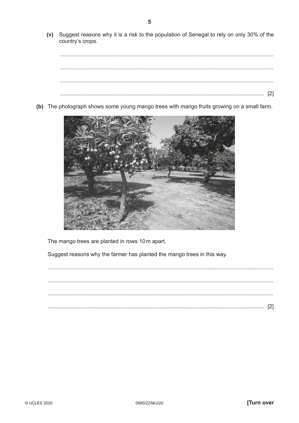Cambridge IGCSE Environmental Management 0680 2020 May/June Paper 2 · Variant 2 question paper, page 5 of 20