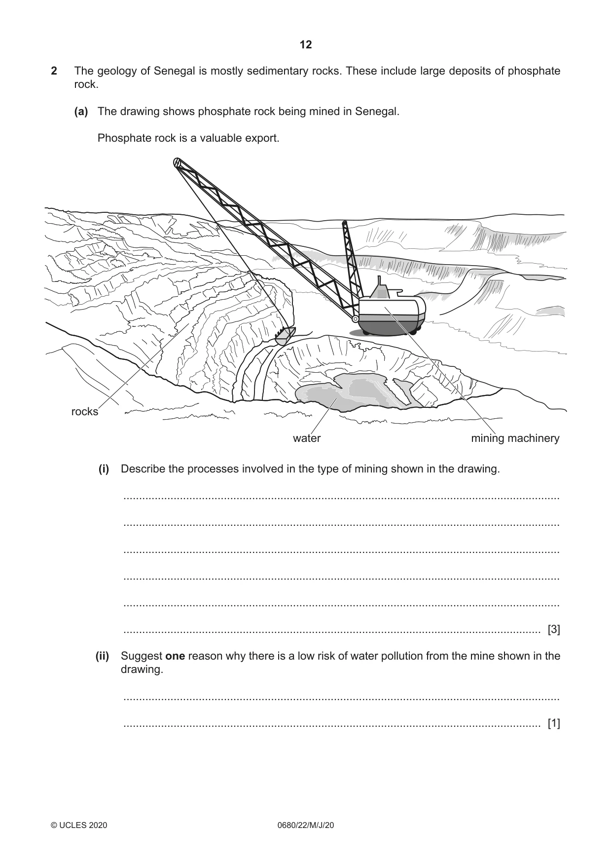 Cambridge IGCSE Environmental Management 0680 2020 May/June Paper 2 · Variant 2 question paper, page 12 of 20