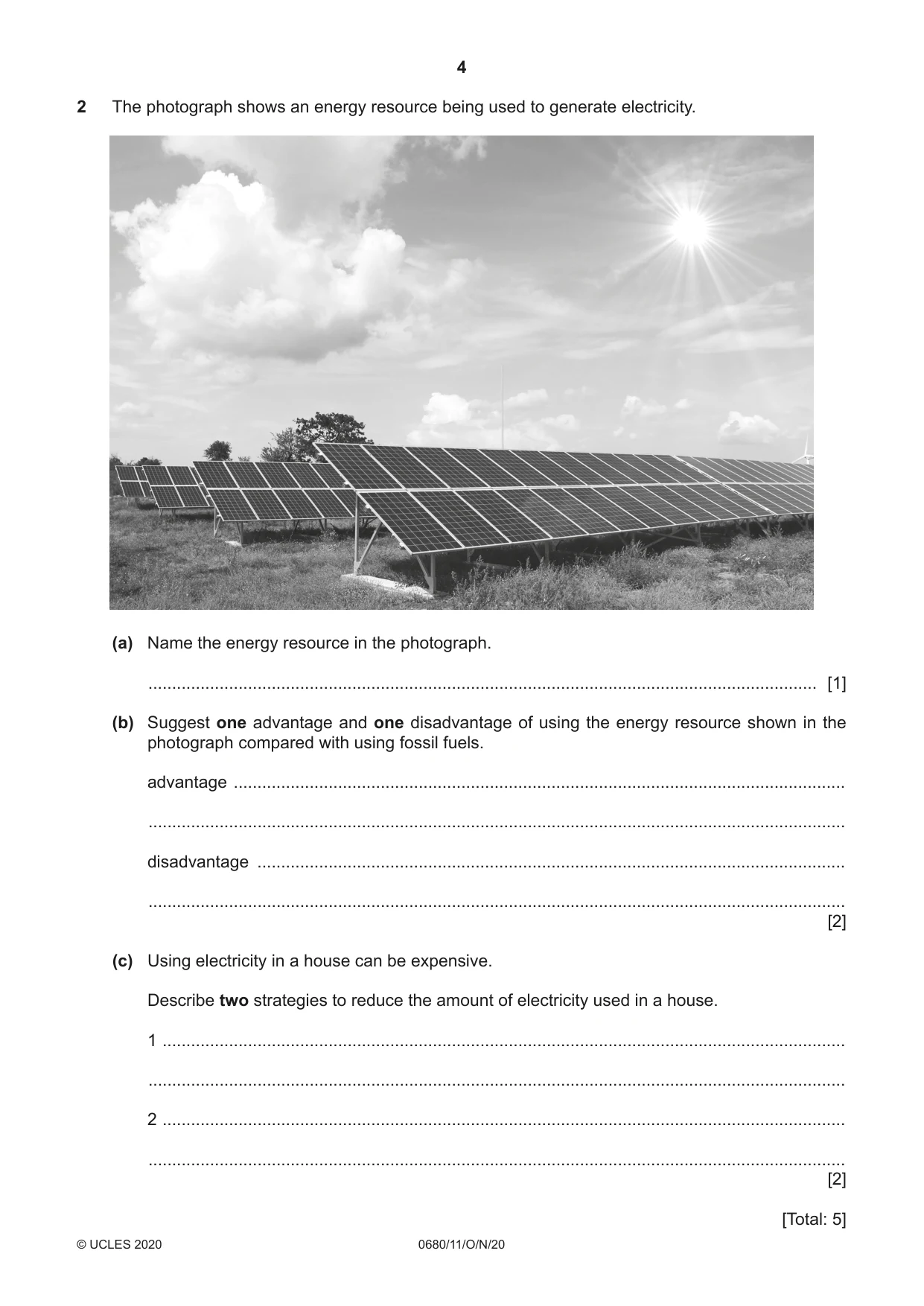 Cambridge IGCSE Environmental Management 0680 2020 Oct/Nov Paper 1 · Variant 1 question paper, page 4 of 20