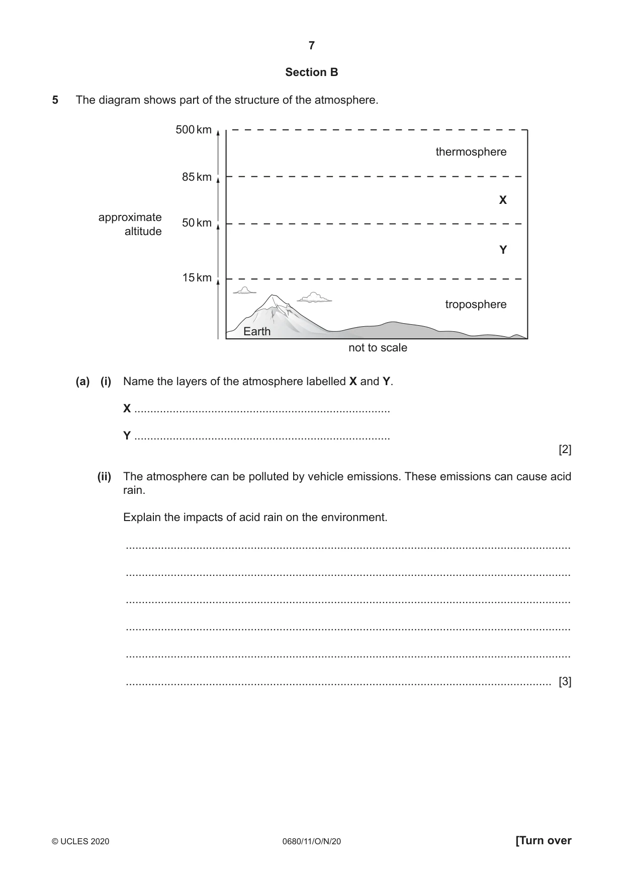 Cambridge IGCSE Environmental Management 0680 2020 Oct/Nov Paper 1 · Variant 1 question paper, page 7 of 20