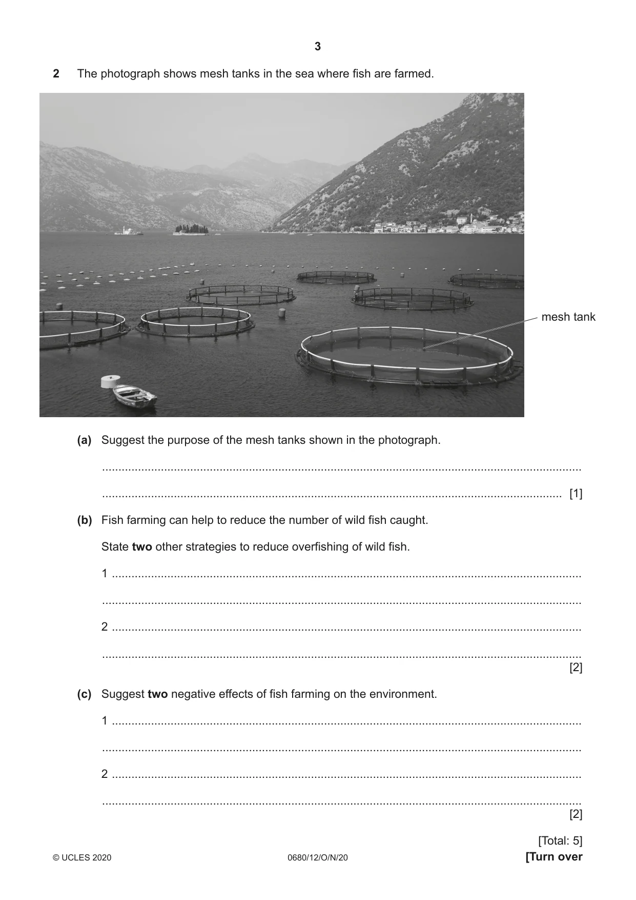 Cambridge IGCSE Environmental Management 0680 2020 Oct/Nov Paper 1 · Variant 2 question paper, page 3 of 20