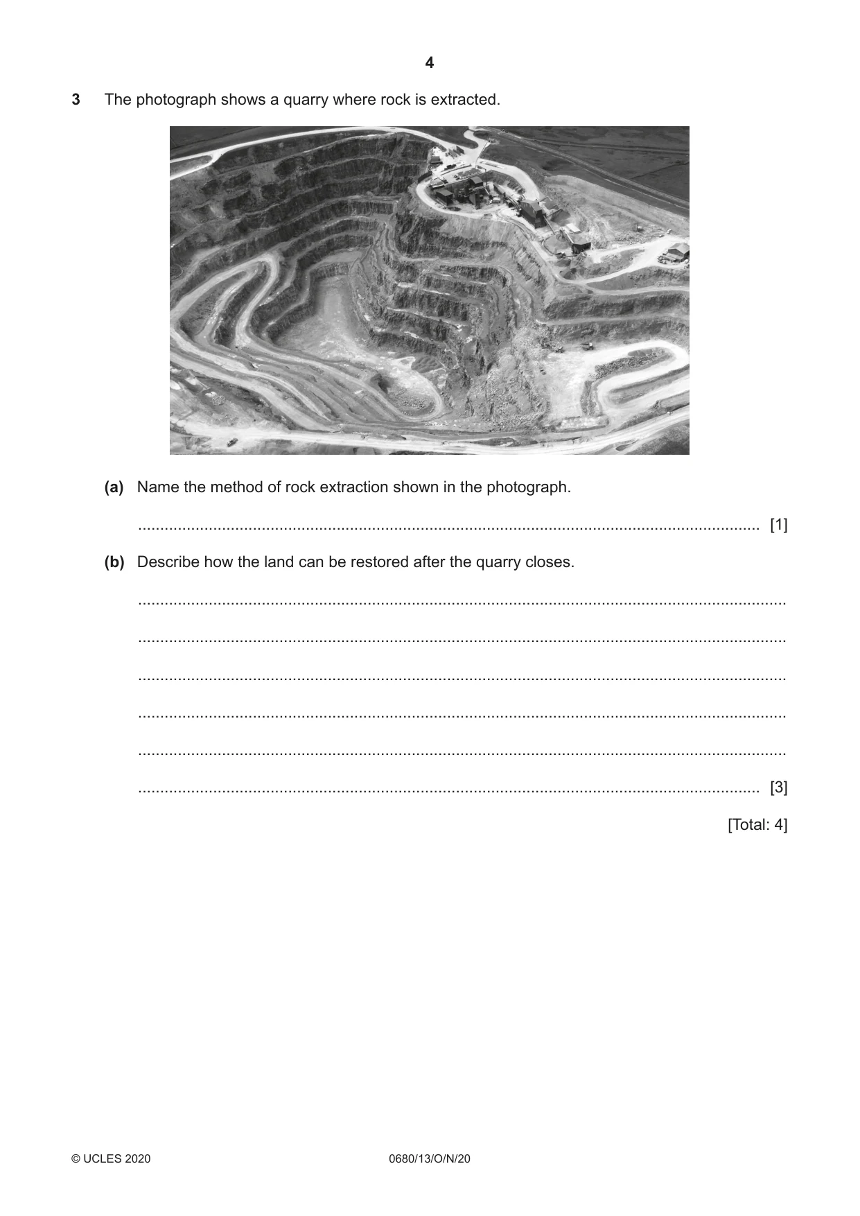Cambridge IGCSE Environmental Management 0680 2020 Oct/Nov Paper 1 · Variant 3 question paper, page 4 of 16