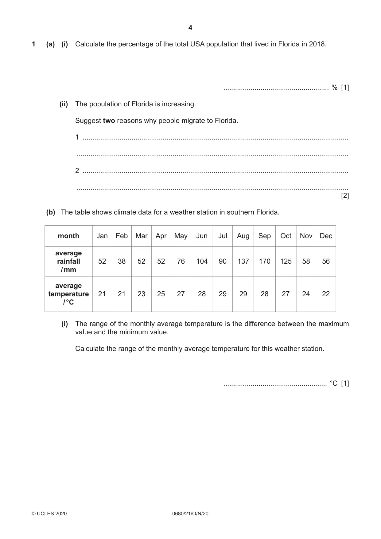 Cambridge IGCSE Environmental Management 0680 2020 Oct/Nov Paper 2 · Variant 1 question paper, page 4 of 24