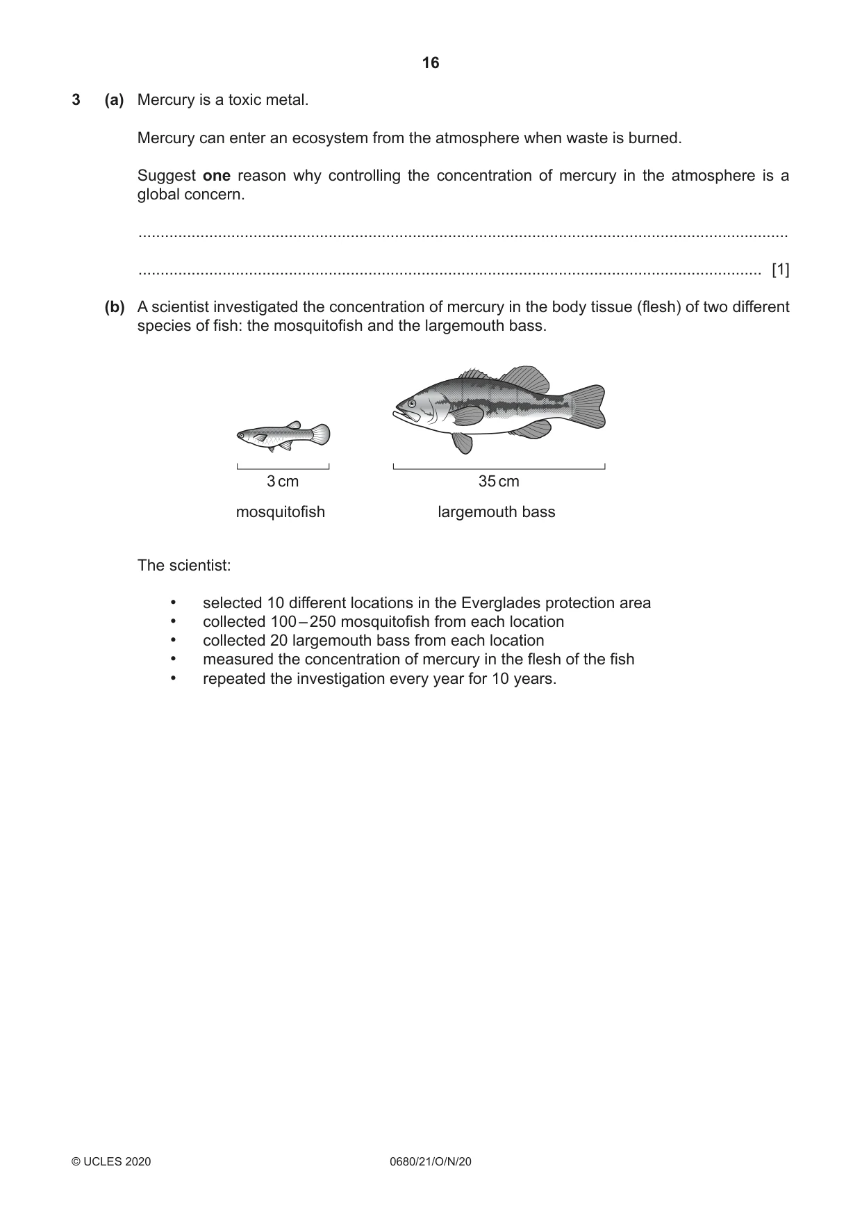 Cambridge IGCSE Environmental Management 0680 2020 Oct/Nov Paper 2 · Variant 1 question paper, page 16 of 24
