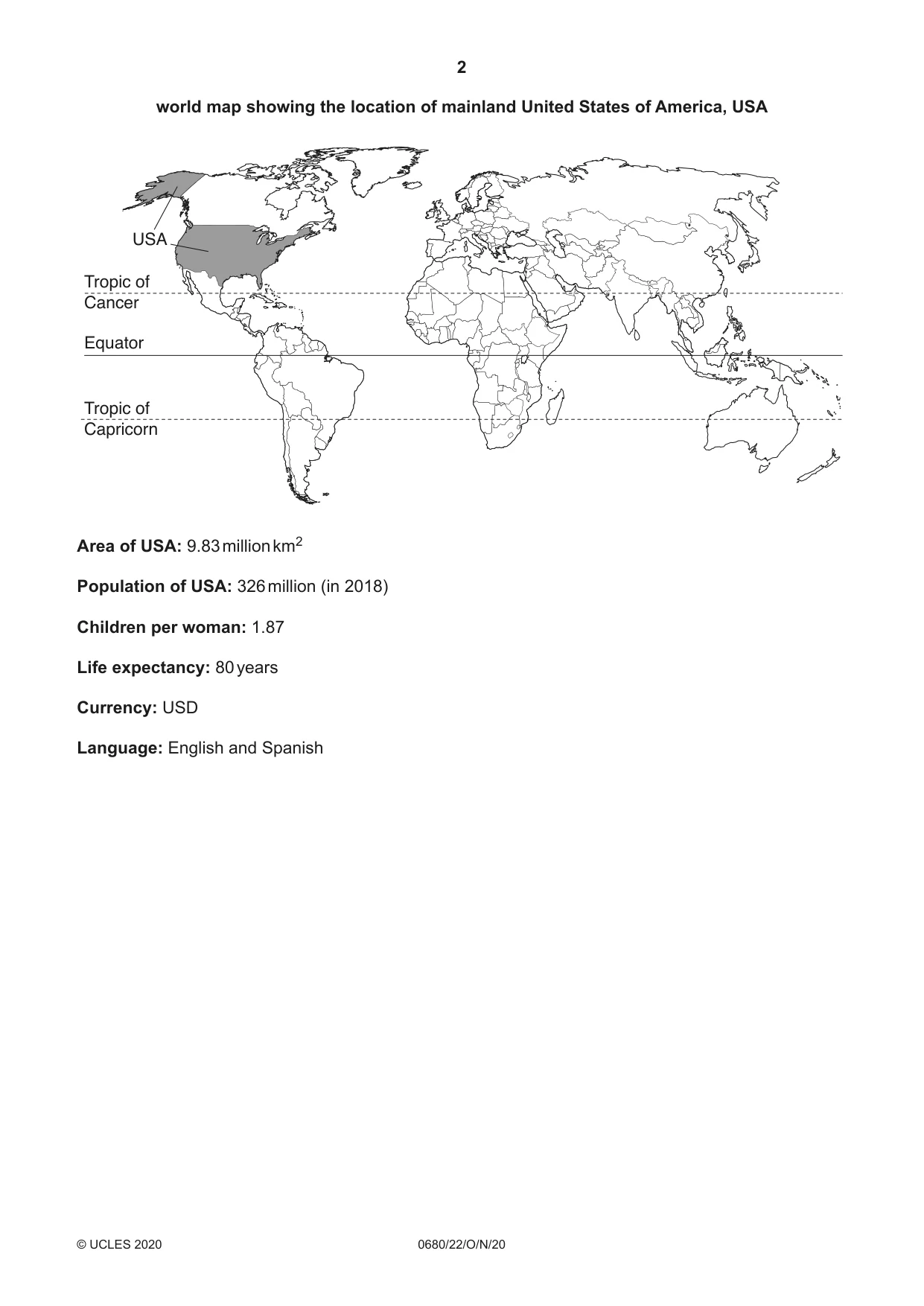 Cambridge IGCSE Environmental Management 0680 2020 Oct/Nov Paper 2 · Variant 2 question paper, page 2 of 24