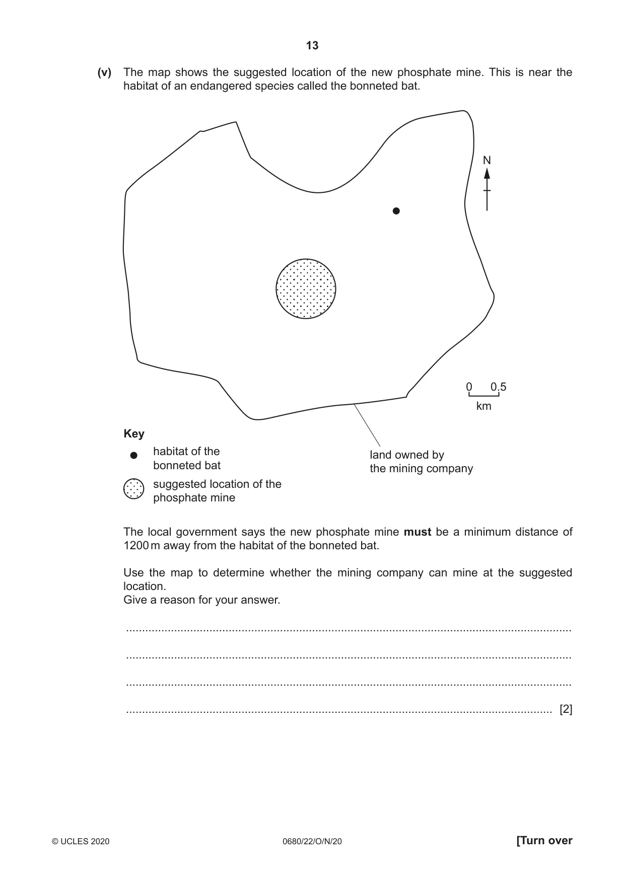 Cambridge IGCSE Environmental Management 0680 2020 Oct/Nov Paper 2 · Variant 2 question paper, page 13 of 24