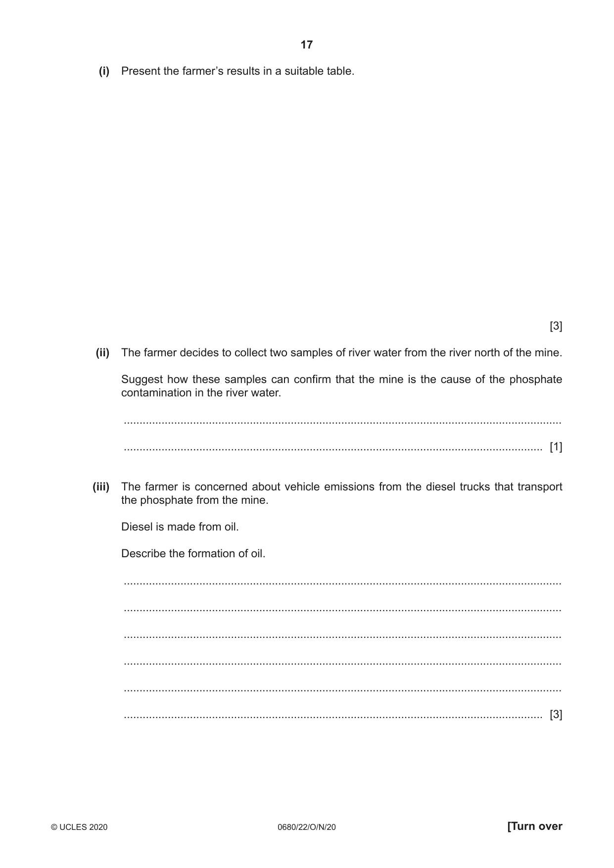Cambridge IGCSE Environmental Management 0680 2020 Oct/Nov Paper 2 · Variant 2 question paper, page 17 of 24