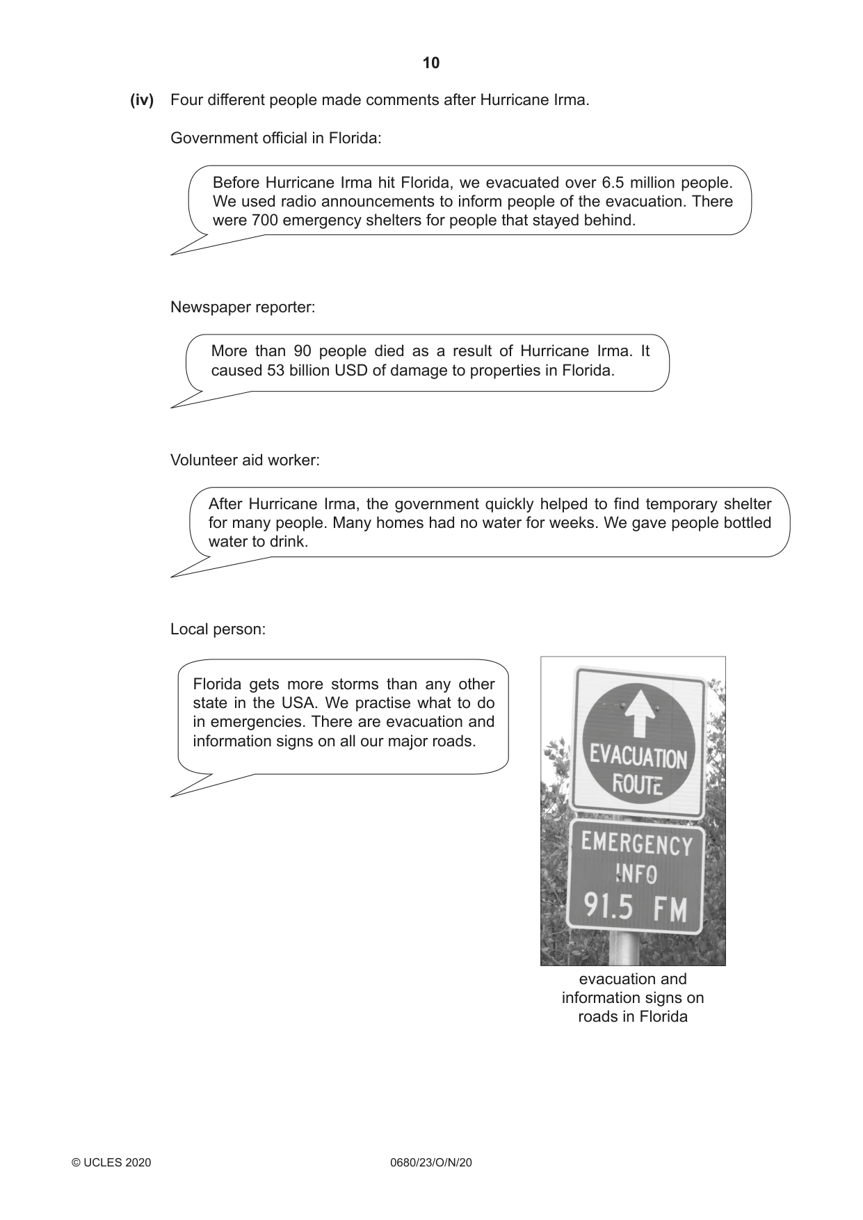 Cambridge IGCSE Environmental Management 0680 2020 Oct/Nov Paper 2 · Variant 3 question paper, page 10 of 24