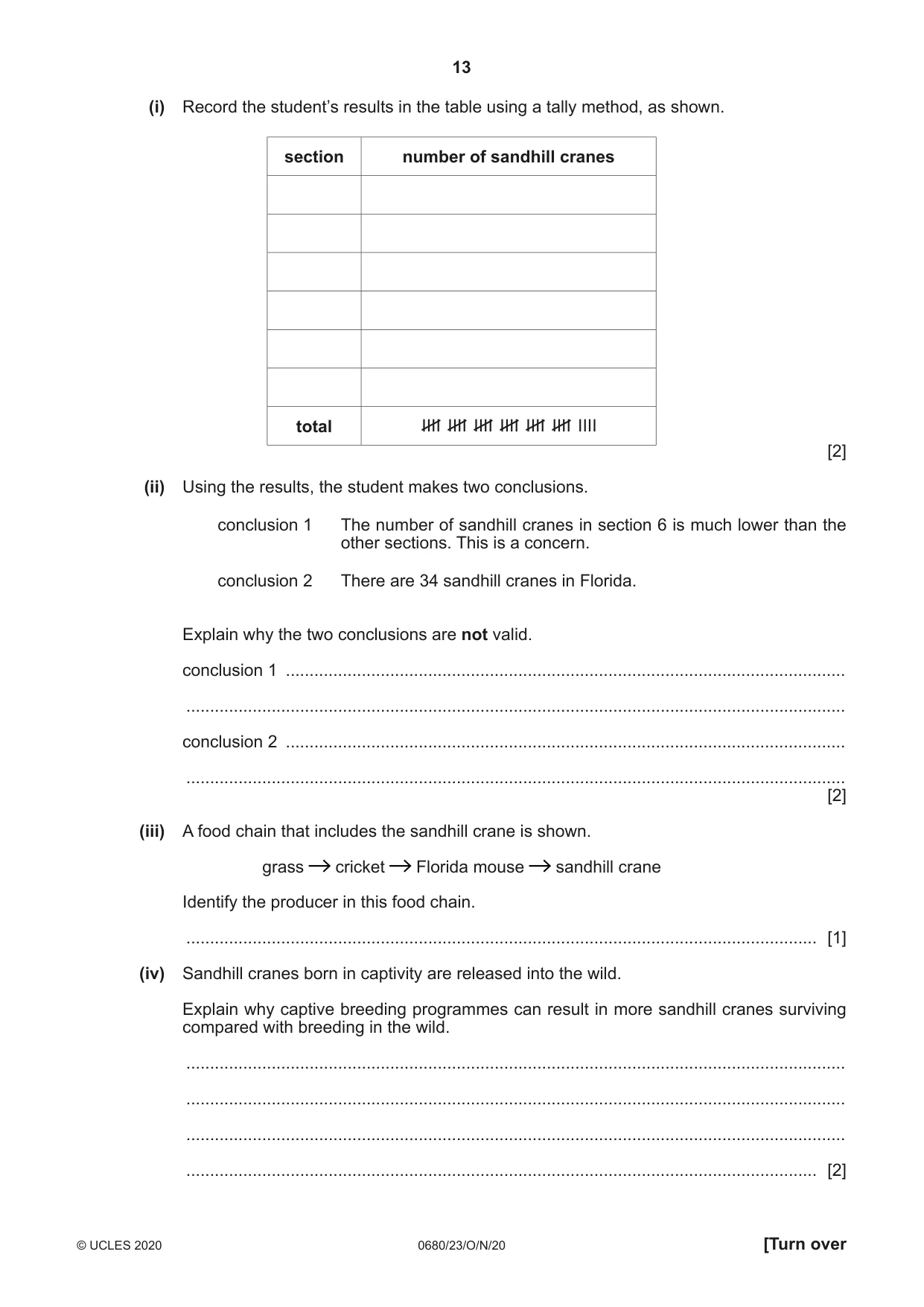 Cambridge IGCSE Environmental Management 0680 2020 Oct/Nov Paper 2 · Variant 3 question paper, page 13 of 24