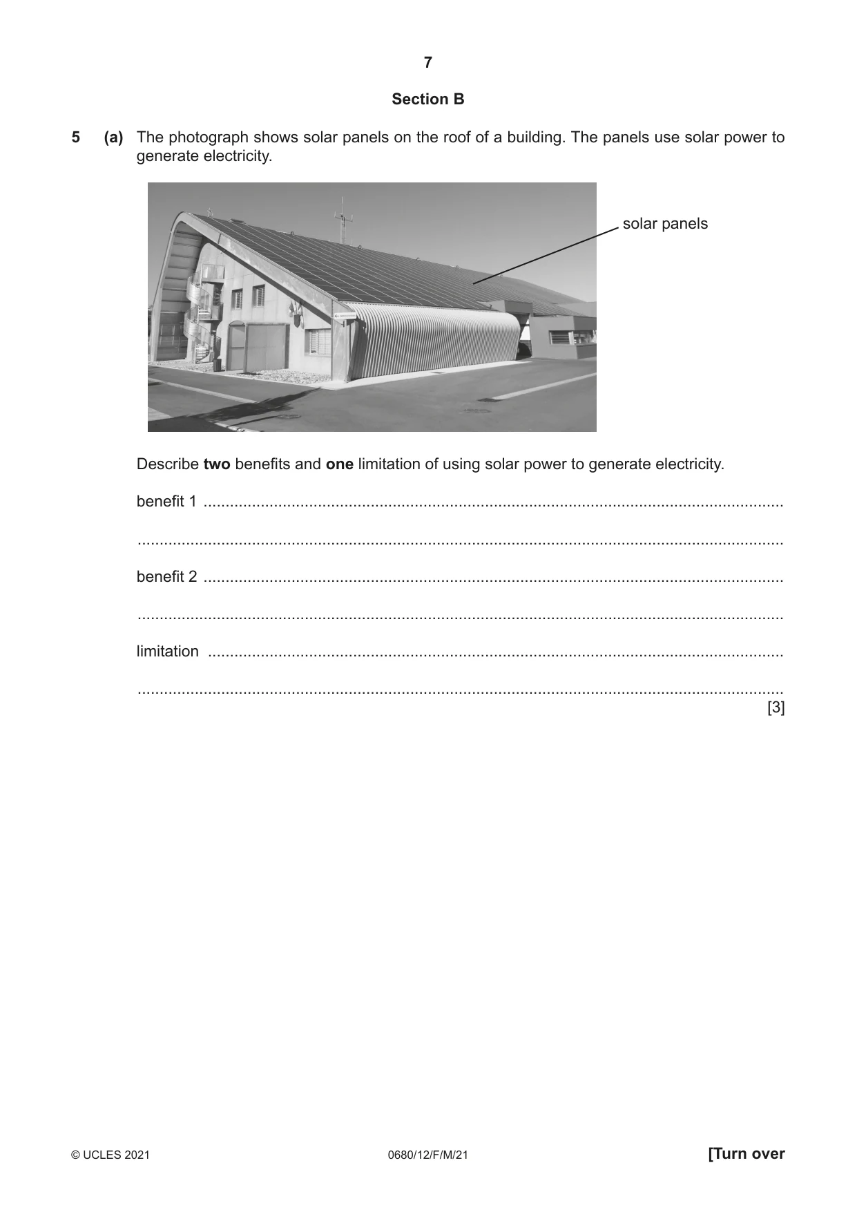 Cambridge IGCSE Environmental Management 0680 2021 Feb/March Paper 1 · Variant 2 question paper, page 7 of 24