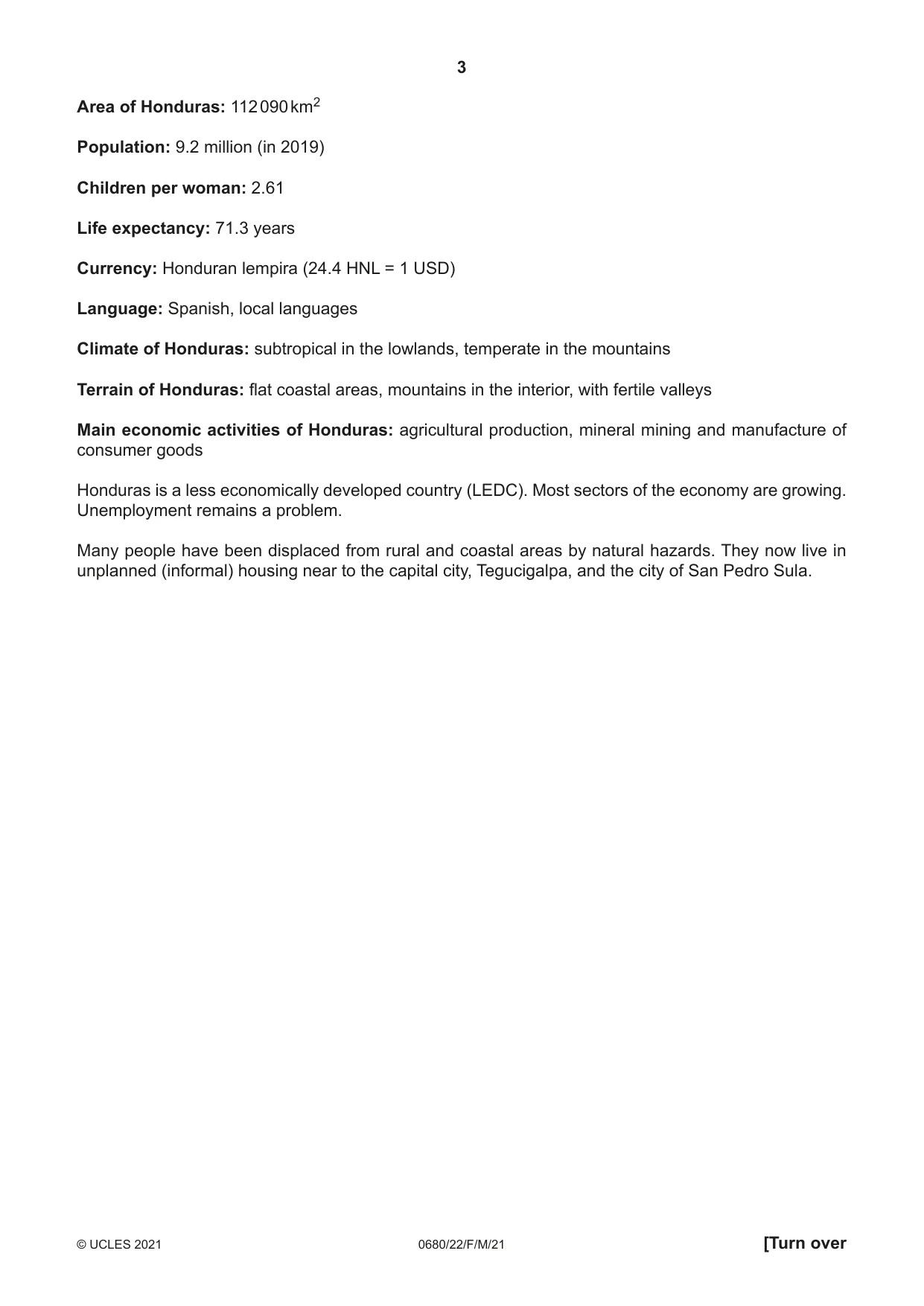 Cambridge IGCSE Environmental Management 0680 2021 Feb/March Paper 2 · Variant 2 question paper, page 3 of 20